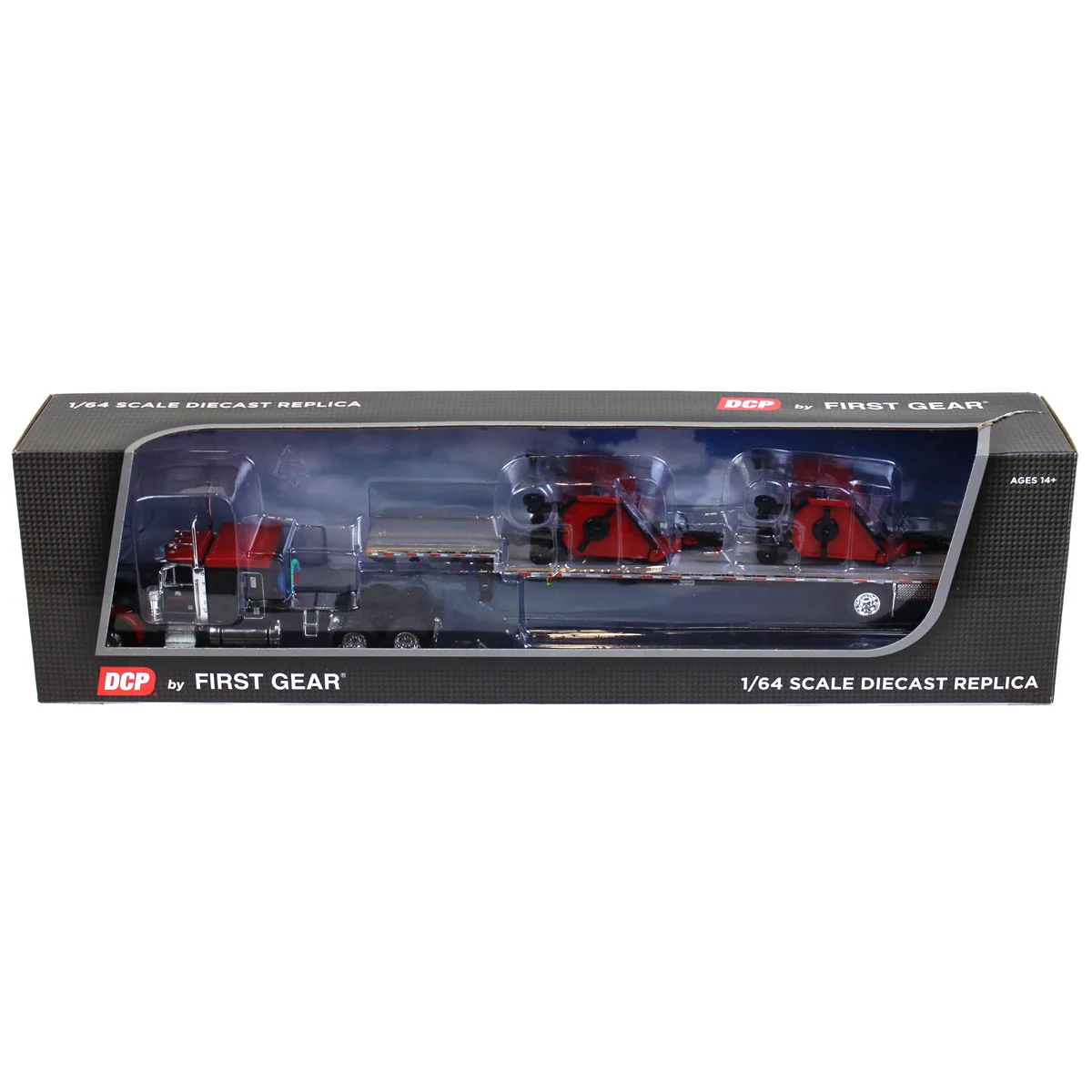 1/64 Bush Hog Peterbilt 379 Semi Truck with Transcraft Deck Trailer & 2 Bush Hog Wing Mowers, Outback Toys Exclusive, DCP by First Gear - Image 6