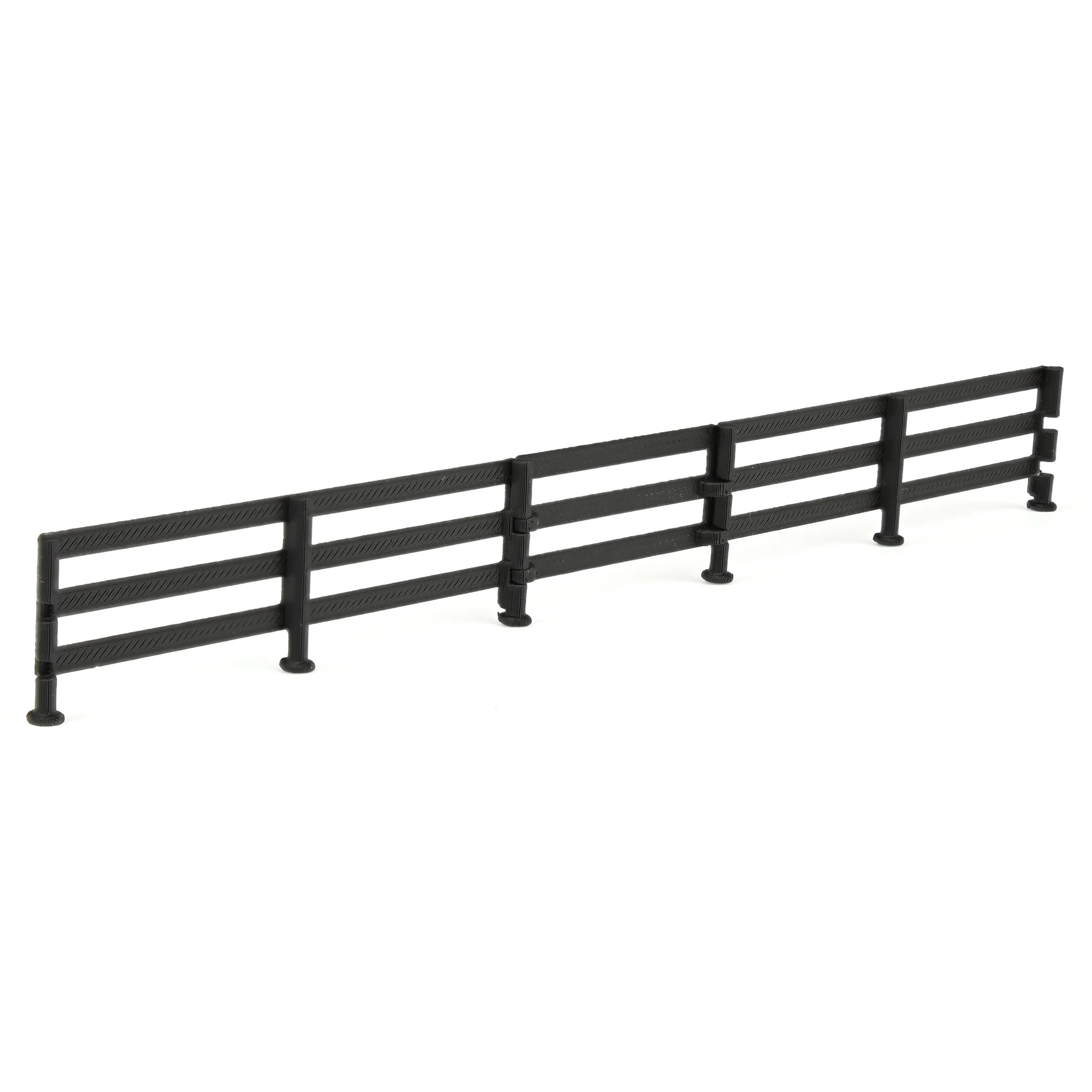 1/64 Black-Painted Look Fencing 6-Pack with Gate by REVD Toys, 3D Printed - Image 2