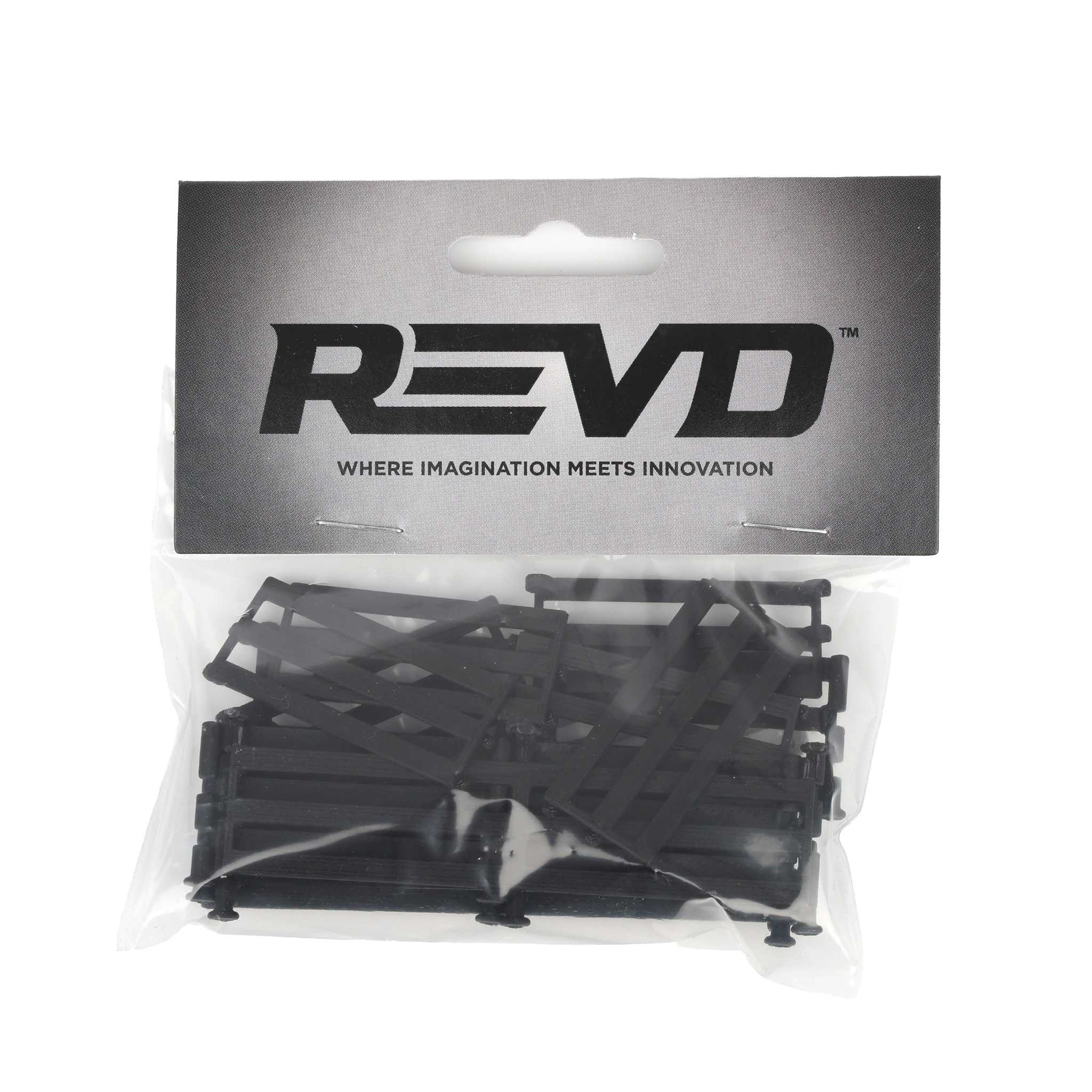 1/64 Black-Painted Look Fencing 6-Pack with Gate by REVD Toys, 3D Printed - Image 9