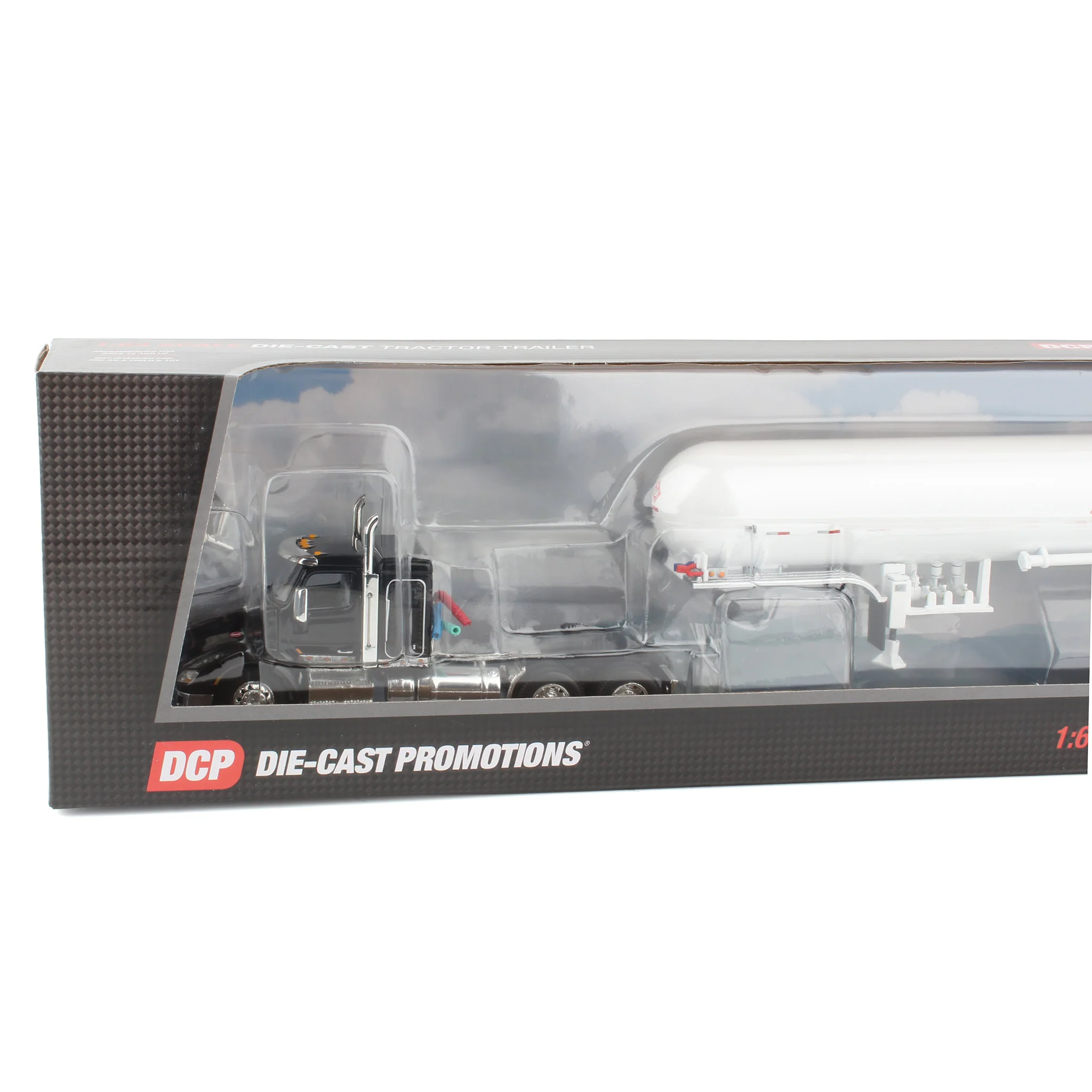 1/64 Peterbilt 579 Semi Truck with Mississippi LPG Tanker, Black/White, DCP by First Gear - Image 2