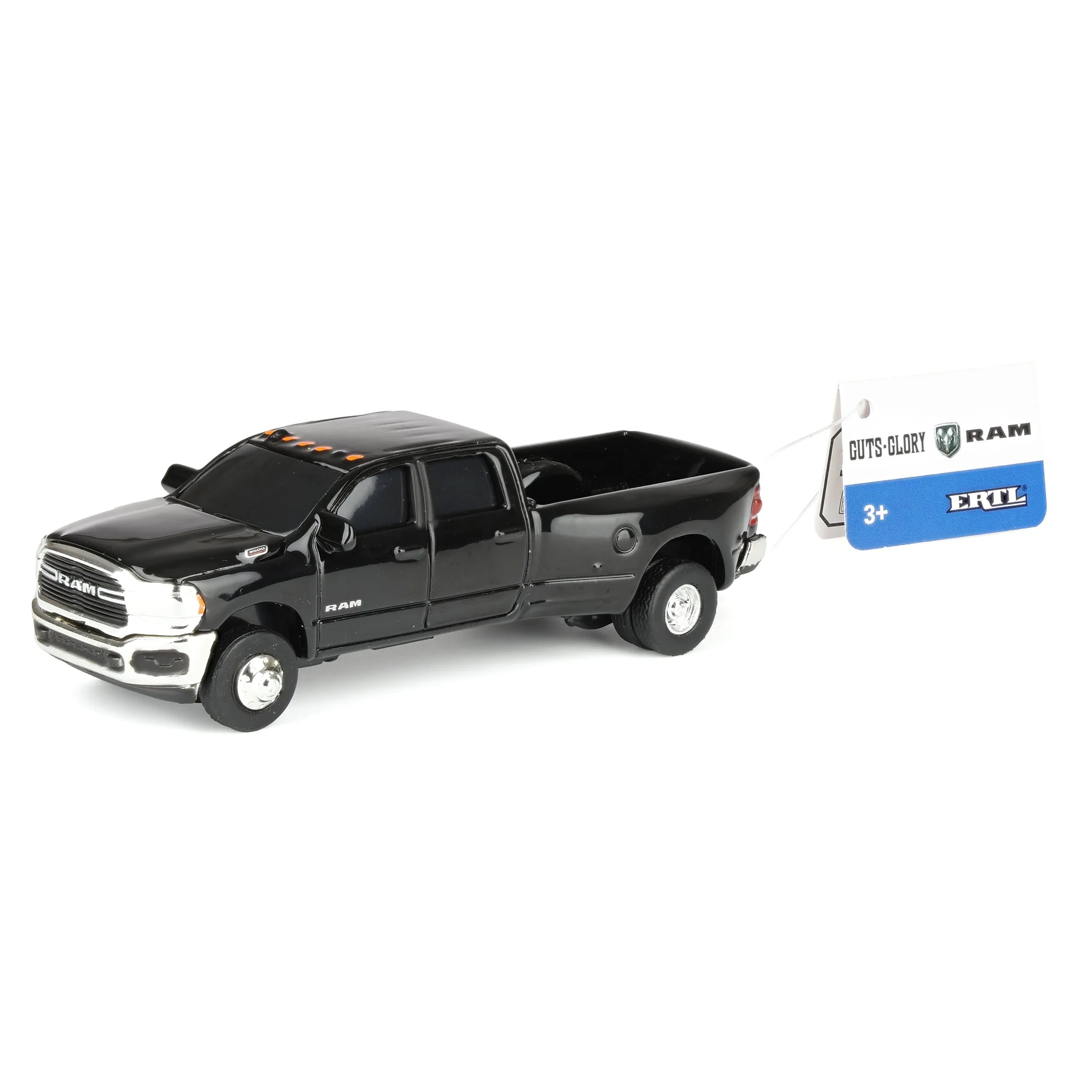 1/64 Black RAM 3500 Dually Pickup Truck, ERTL Collect N Play - Image 6