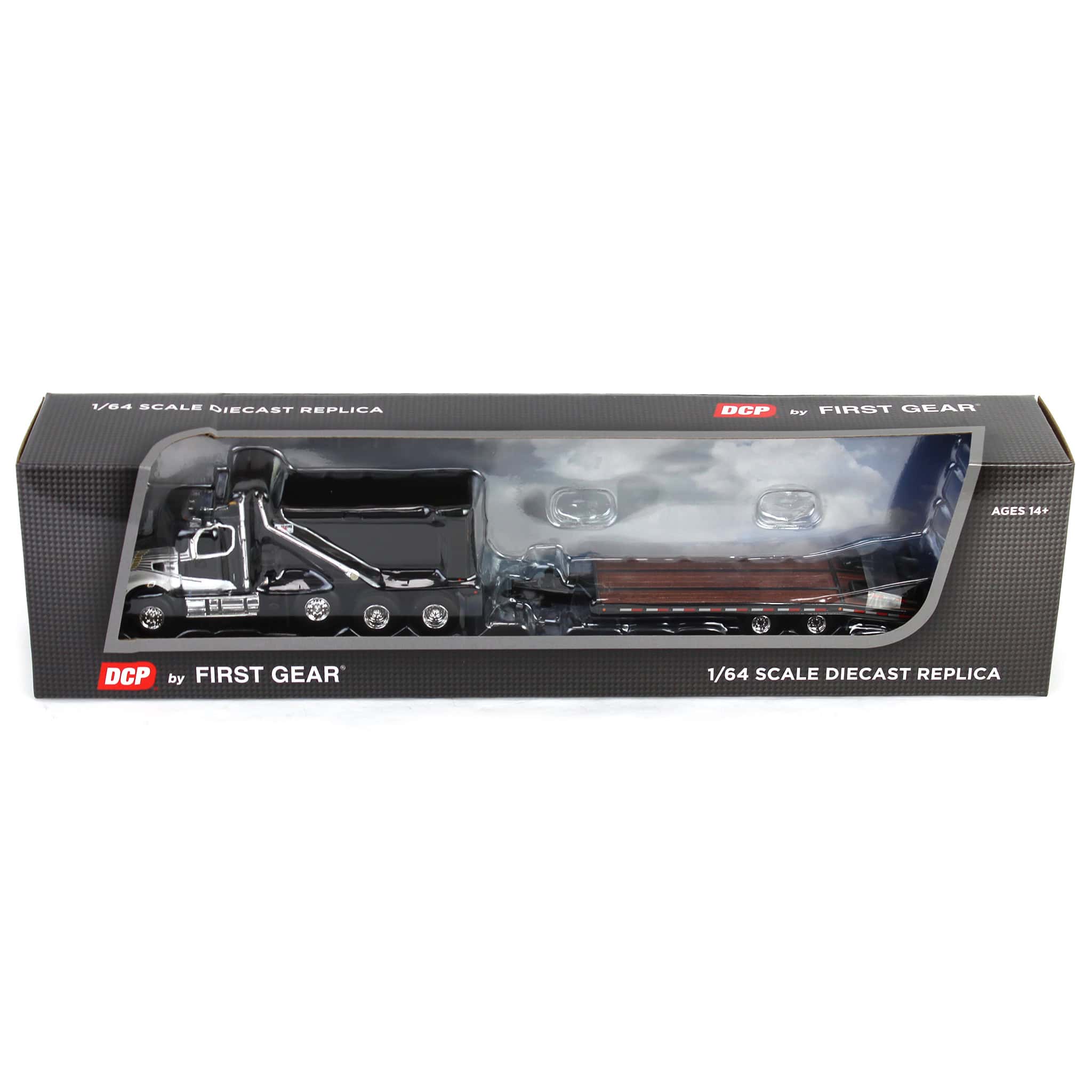 1/64 Black Western Star 49X with Ox Bodies Dump & Beaver Tail Trailer, DCP by First Gear - Image 4