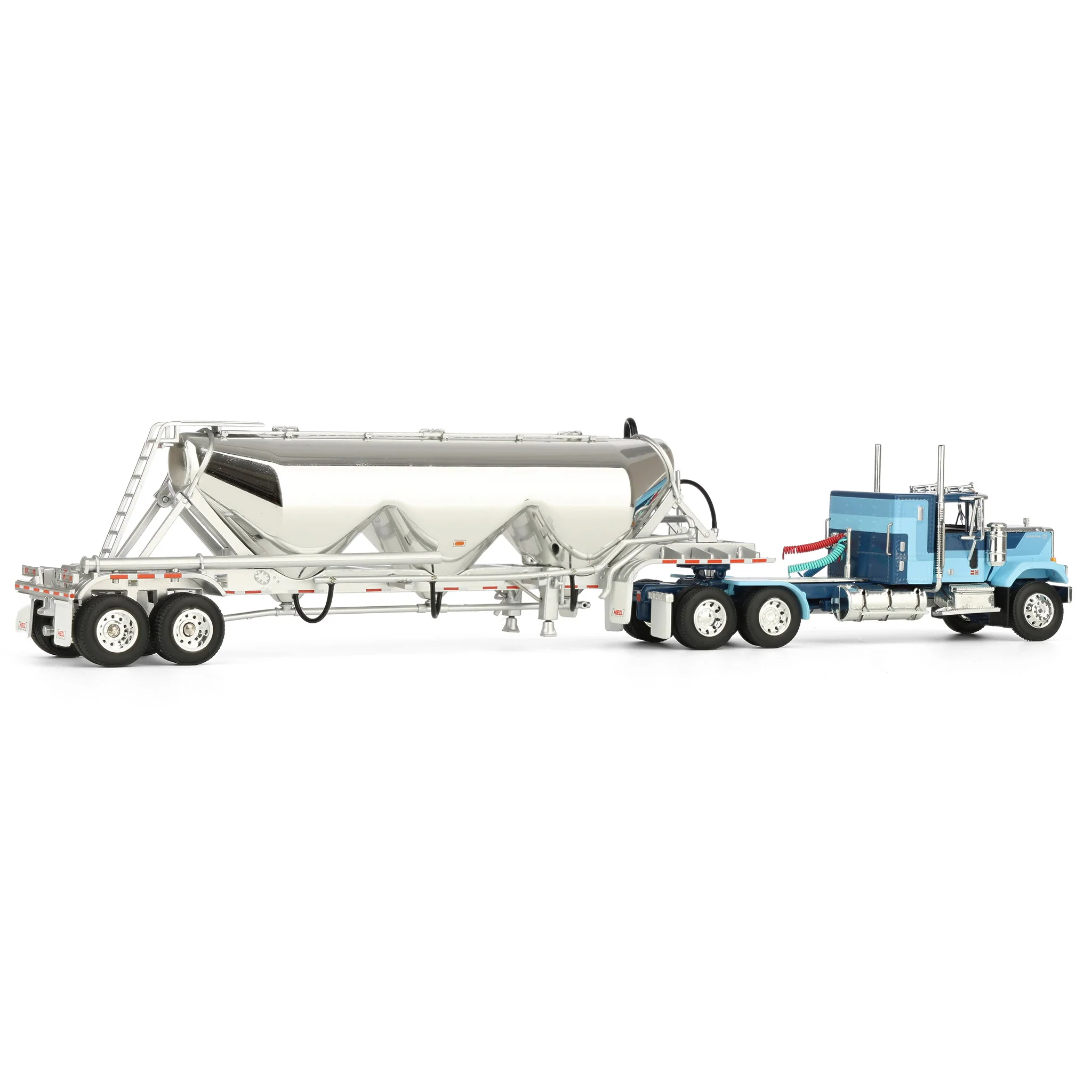 1/64 Blue GMC General with 34in Flattop Sleeper & Heil Pneumatic Tank Trailer, DCP by First Gear - Image 3