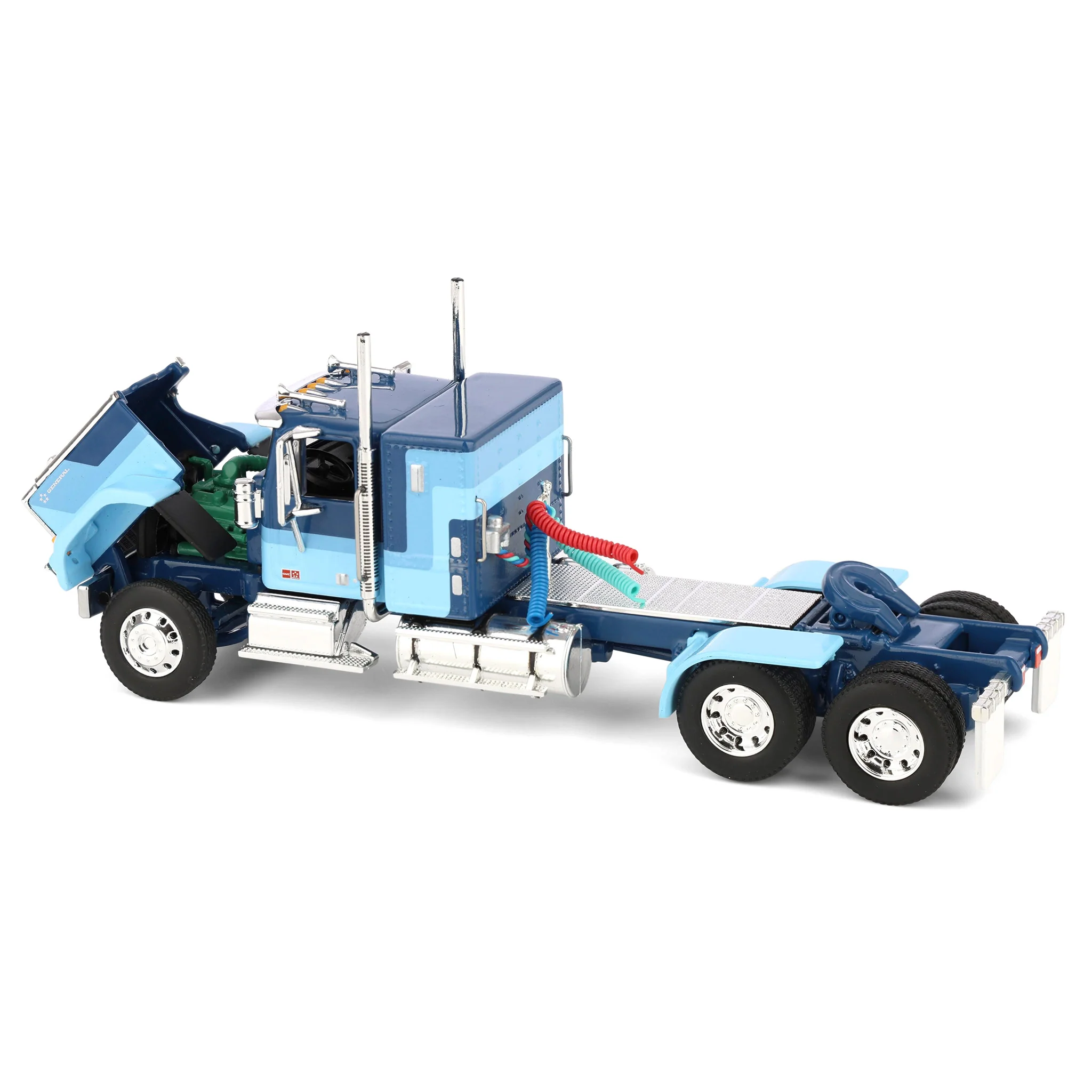 1/64 Blue GMC General with 34in Flattop Sleeper & Heil Pneumatic Tank Trailer, DCP by First Gear - Image 5