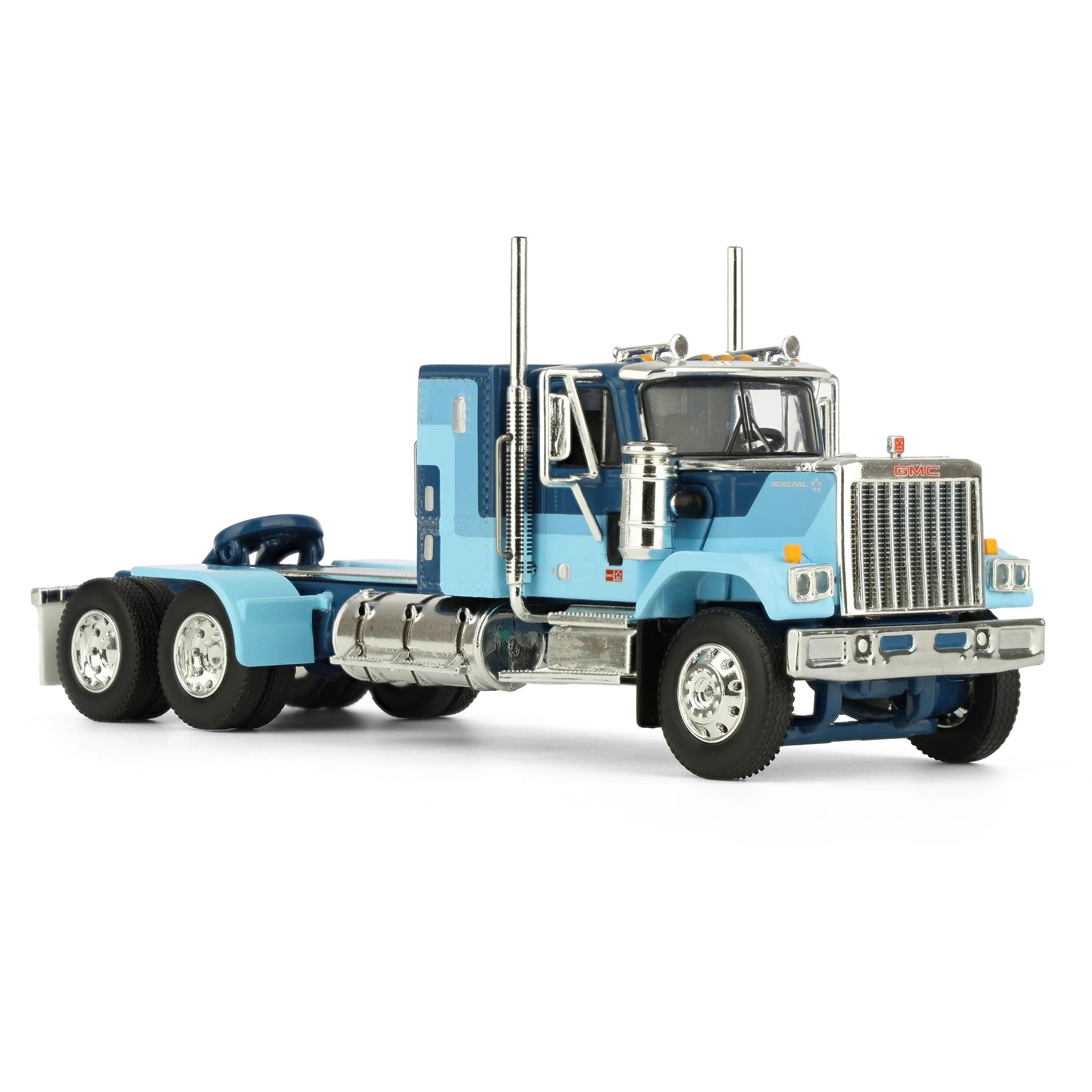 1/64 Blue GMC General with 34in Flattop Sleeper & Heil Pneumatic Tank Trailer, DCP by First Gear - Image 6