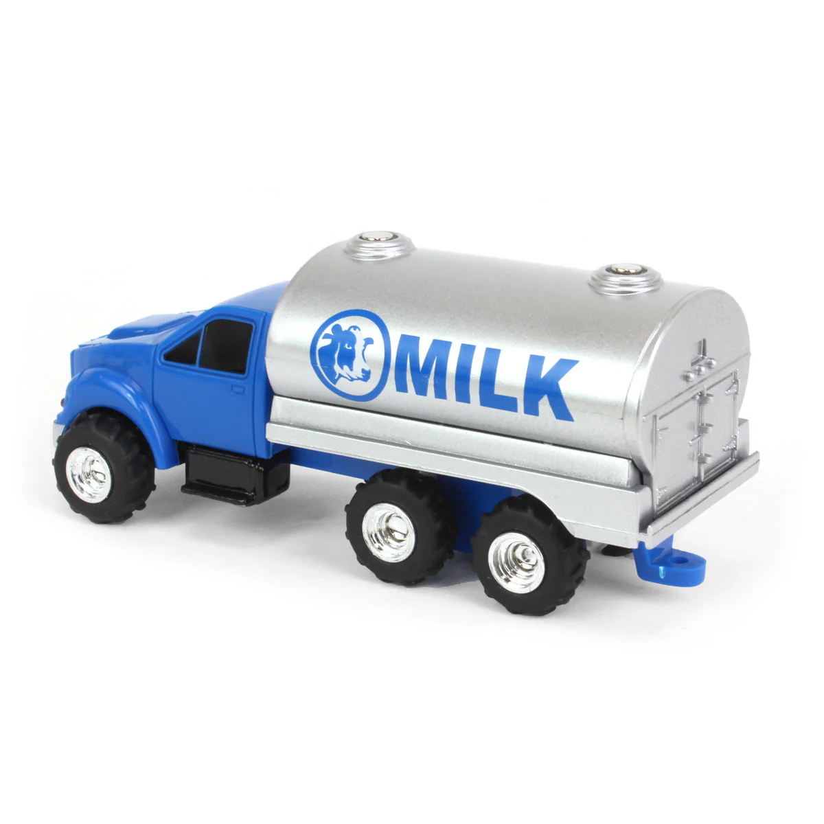 1/64 Blue Tandem Milk Tank Truck, ERTL Collect N Play - Image 4