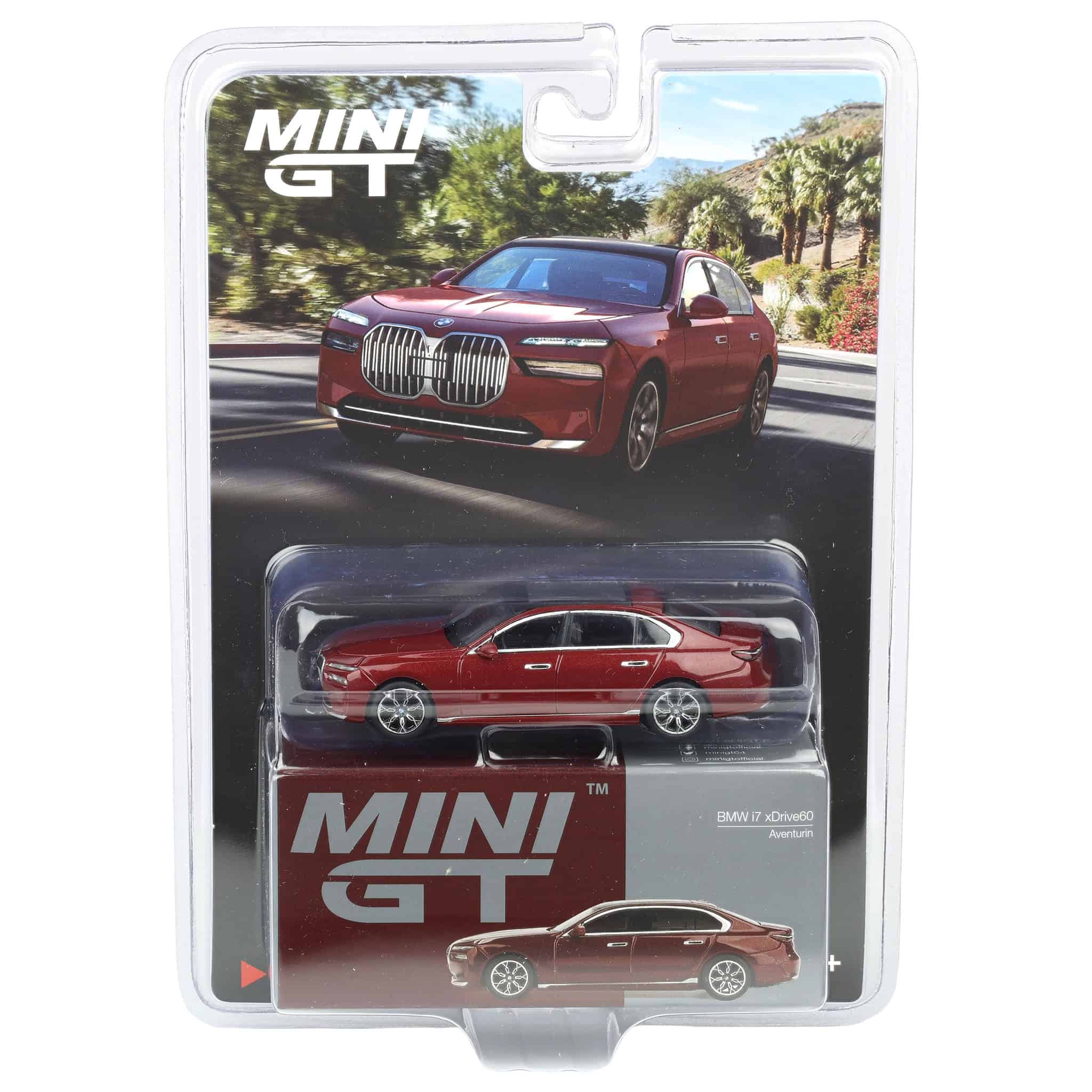 1/64 BMW i7 xDrive60 Aventurin, Red, Mini GT