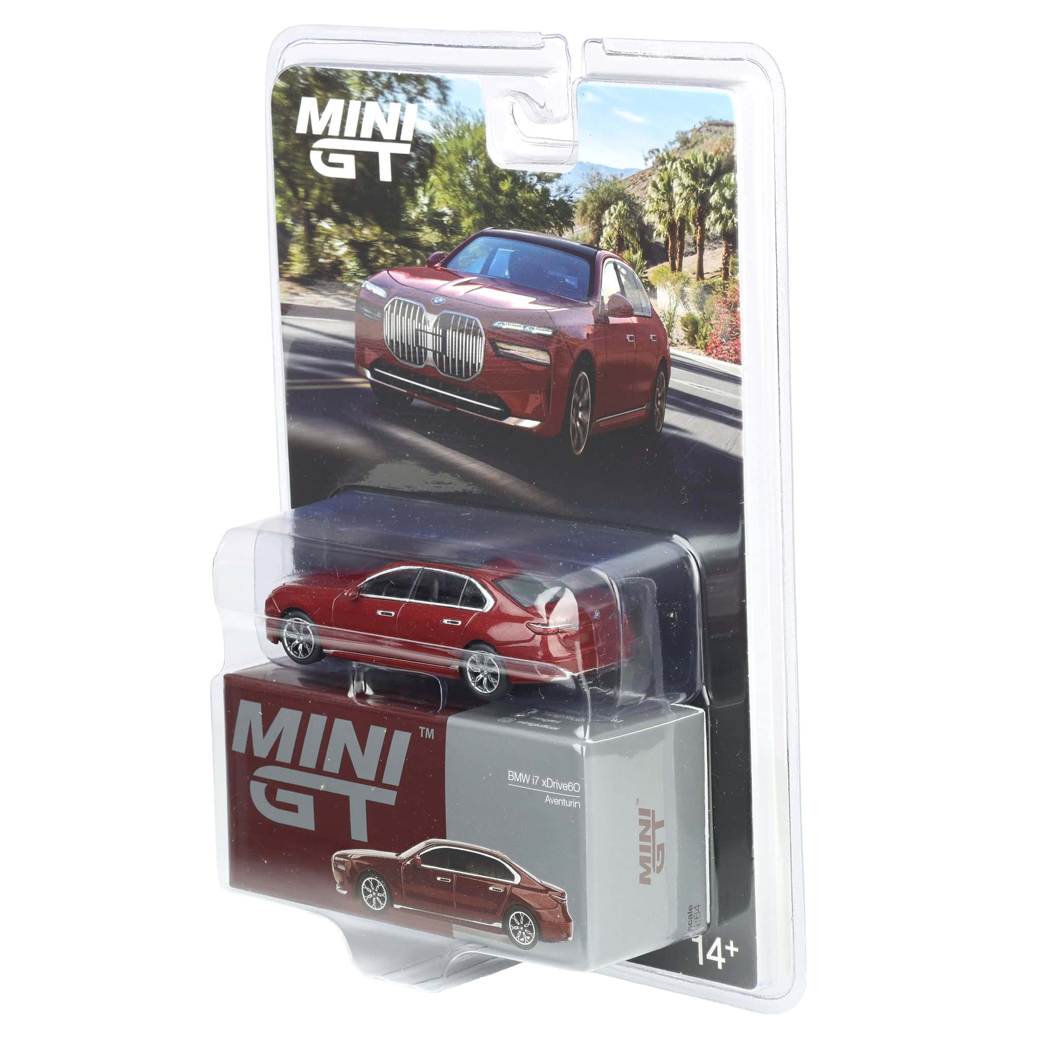1/64 BMW i7 xDrive60 Aventurin, Red, Mini GT - Image 3
