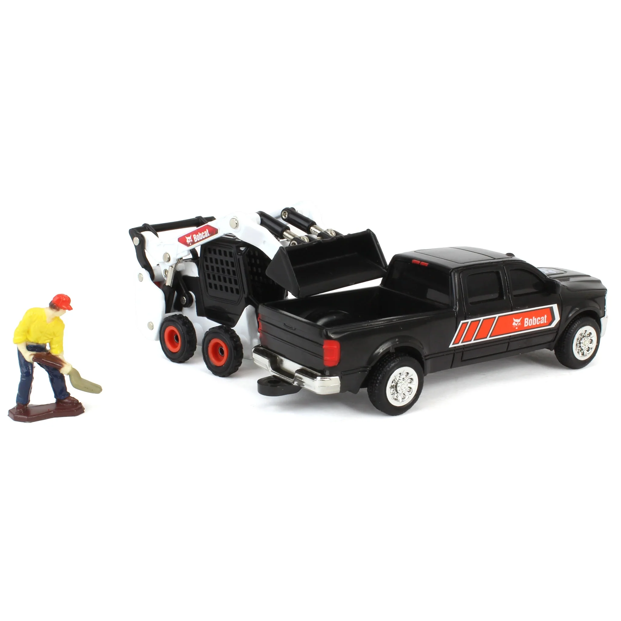 1/64 Bobcat 5 Piece Construction Set with Dump Truck, Gooseneck Trailer, Man & More! - Image 5