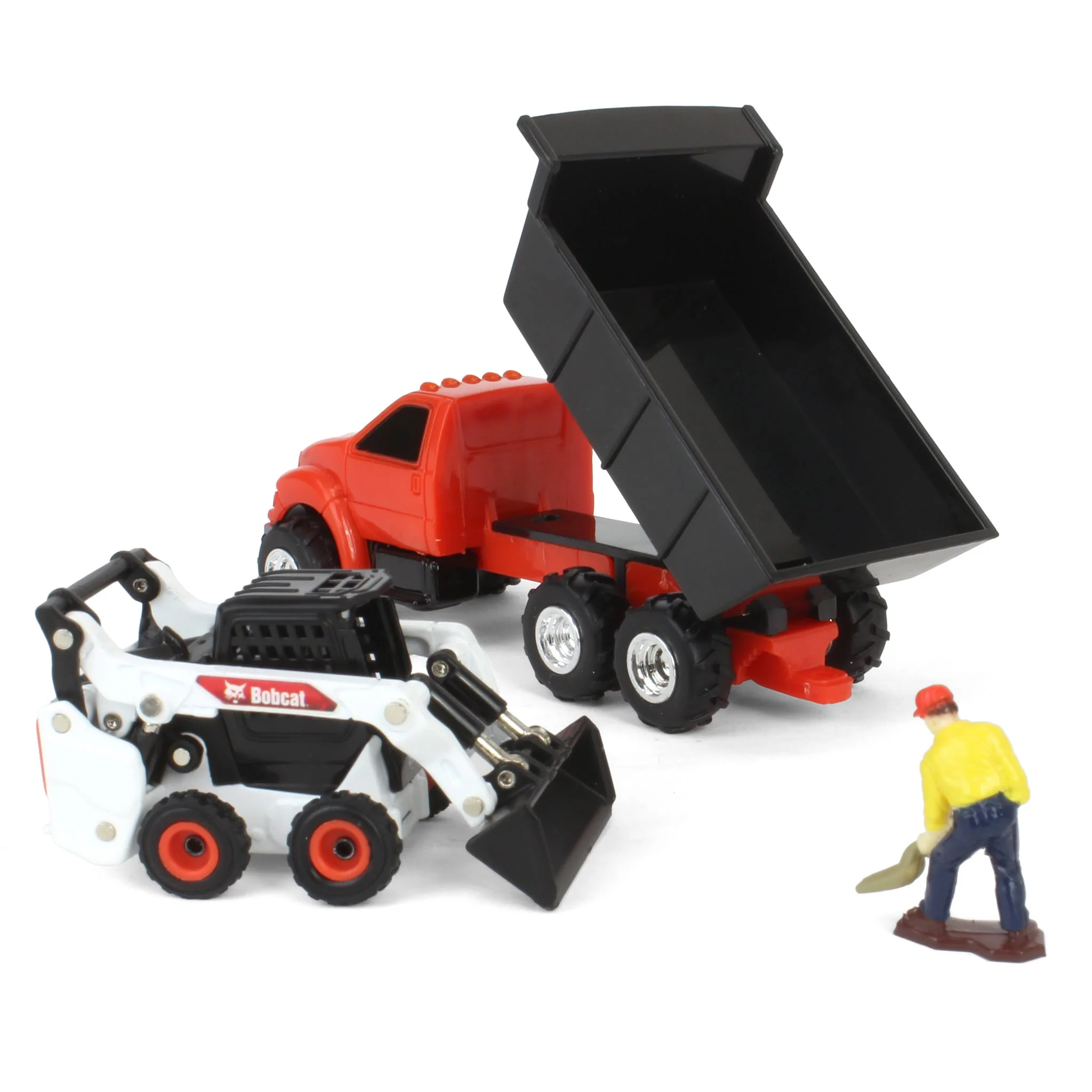 1/64 Bobcat 5 Piece Construction Set with Dump Truck, Gooseneck Trailer, Man & More! - Image 6