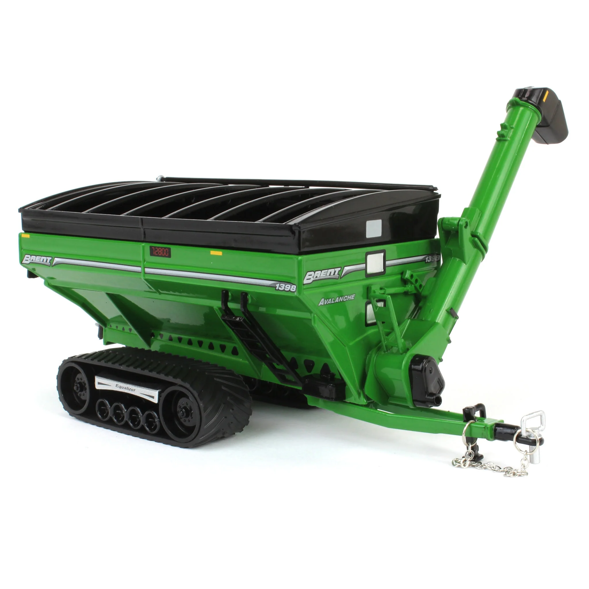 1/64 Brent 1398 Grain Cart with Equalizer Tracks by SpecCast, Green - Image 2