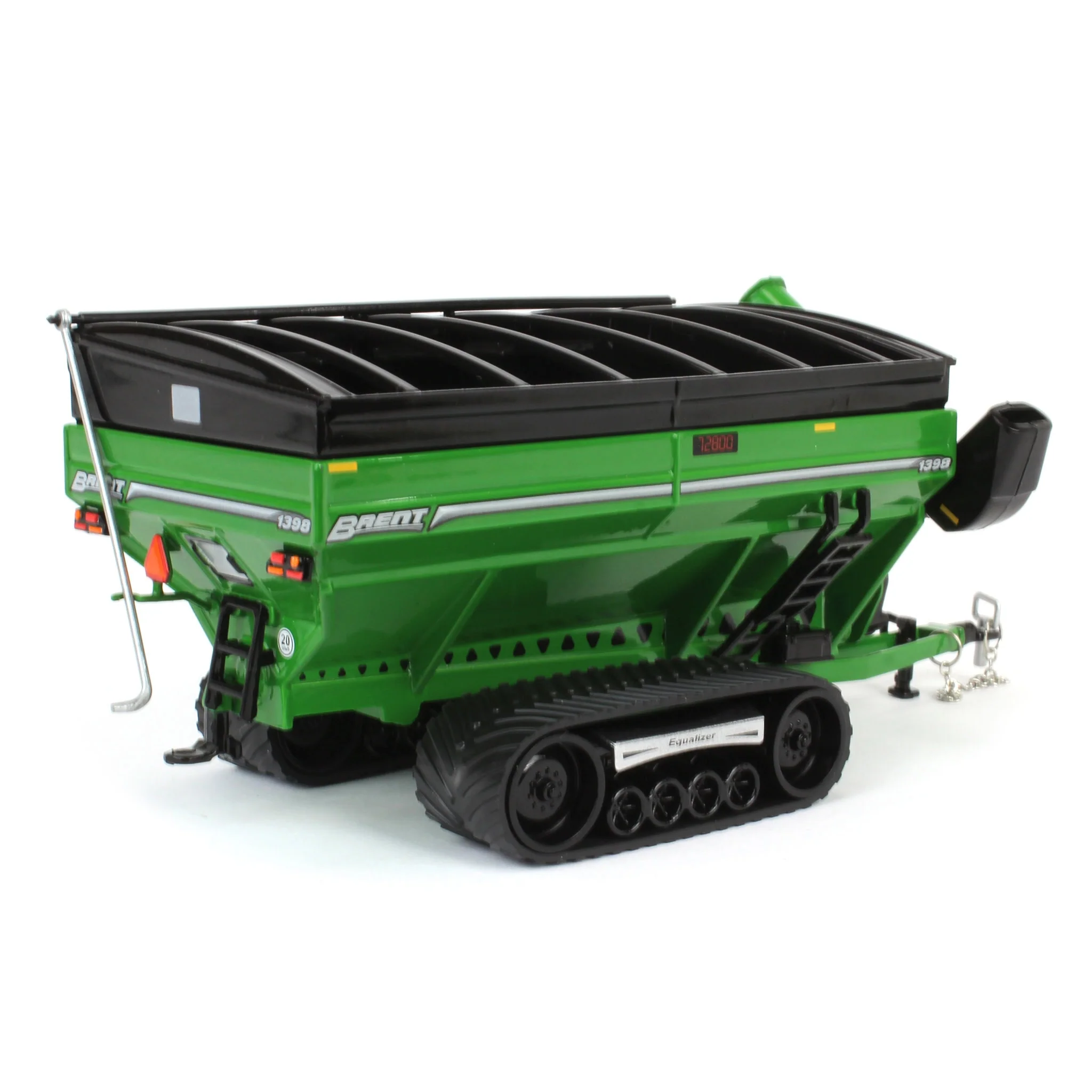 1/64 Brent 1398 Grain Cart with Equalizer Tracks by SpecCast, Green - Image 3