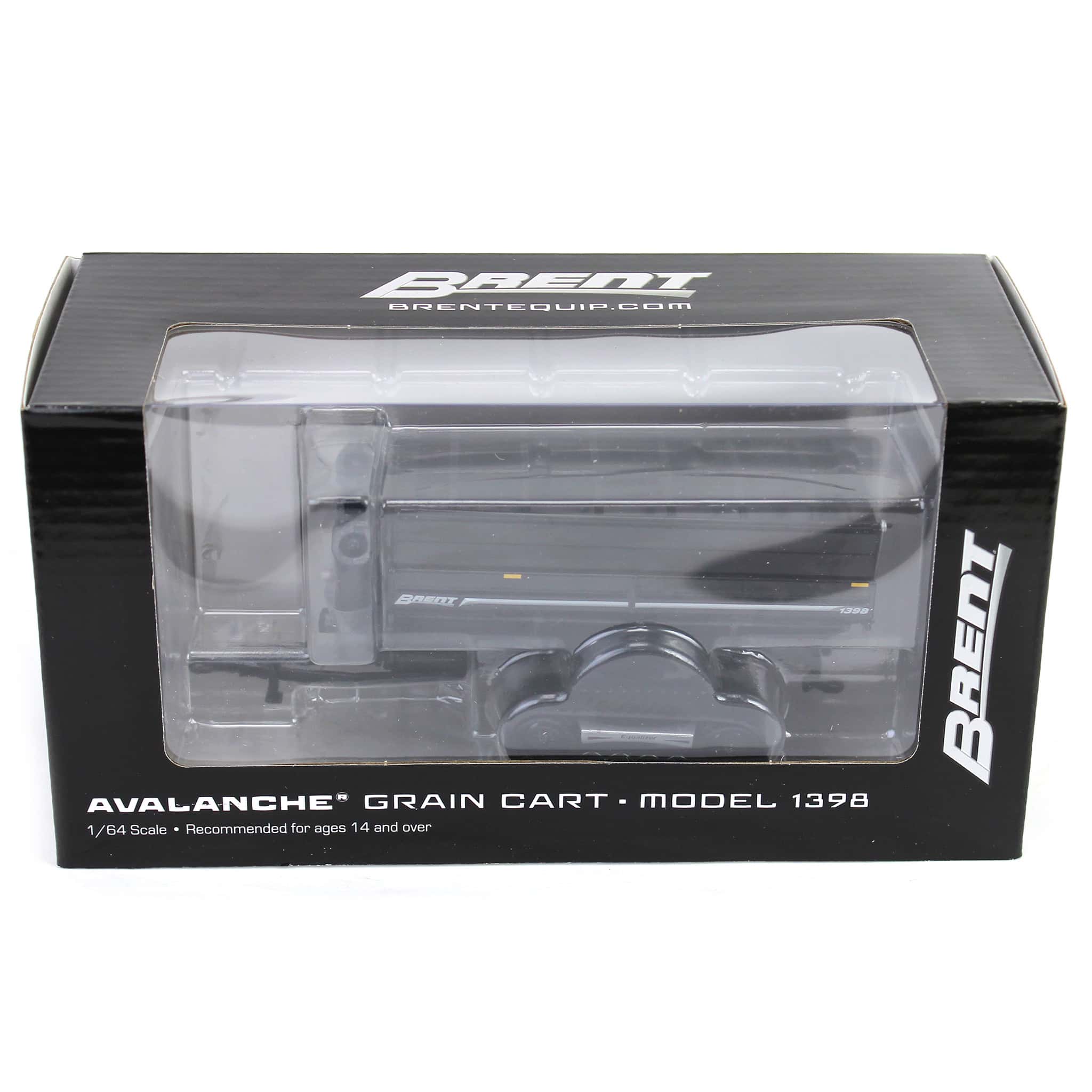1/64 Brent 1398 Grain Cart with Equalizer Tracks, Metallic Black - Image 6