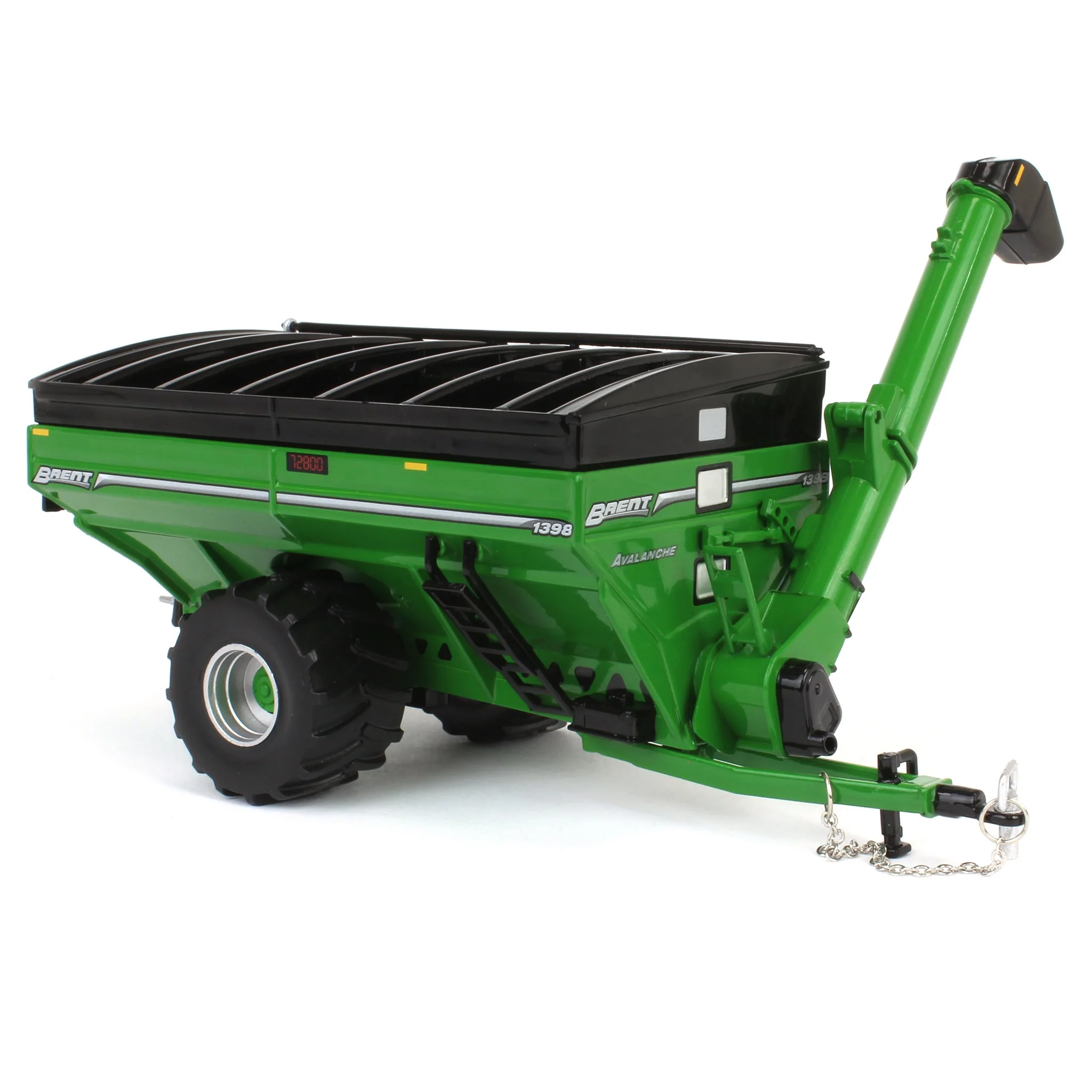 1/64 Brent 1398 Grain Cart with Flotation Tires by SpecCast, Green - Image 2