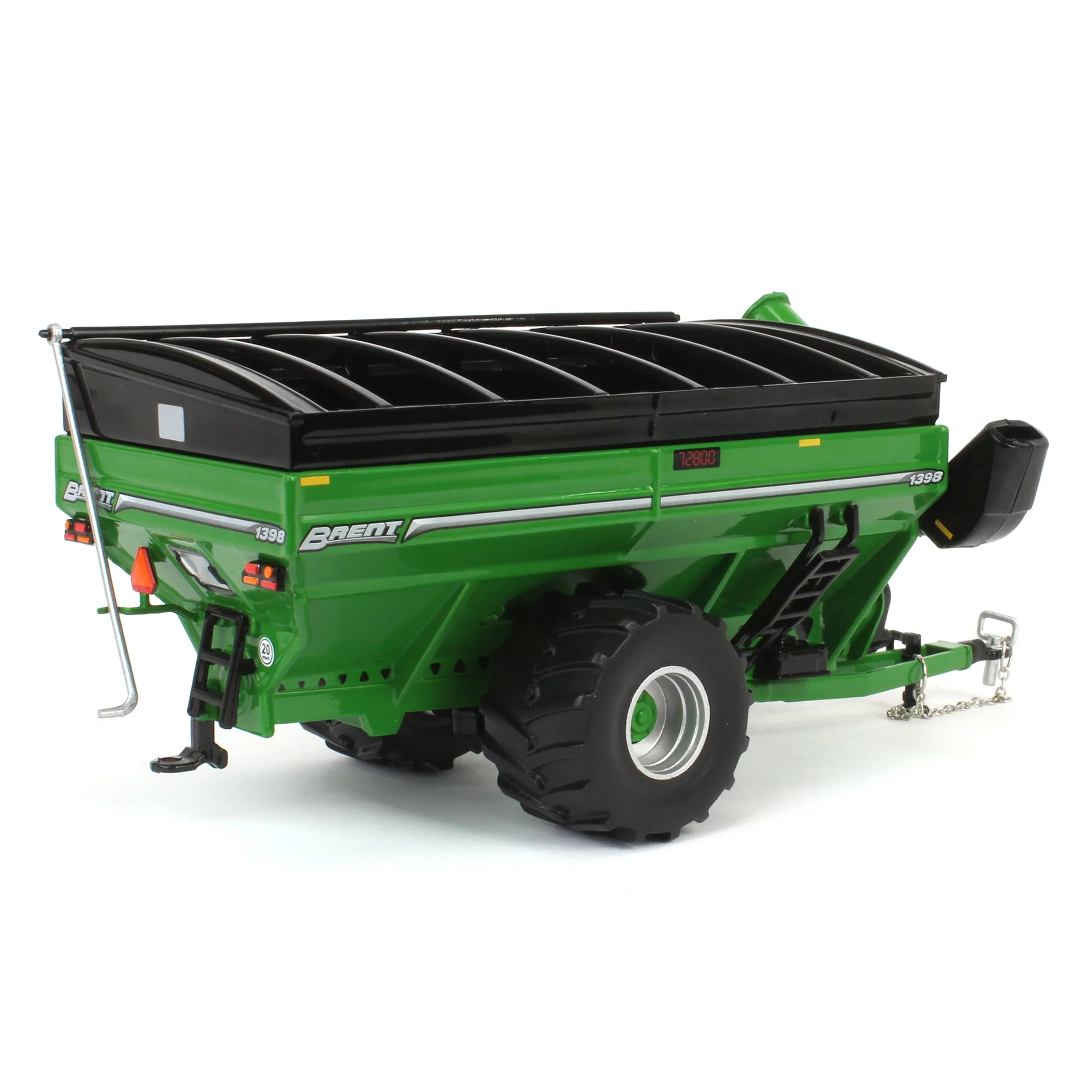 1/64 Brent 1398 Grain Cart with Flotation Tires by SpecCast, Green - Image 3
