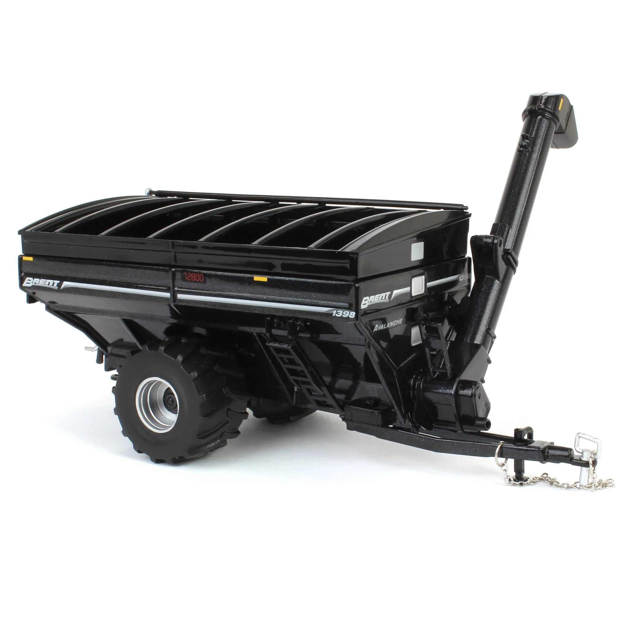 1/64 Brent 1398 Grain Cart with Flotation Tires by SpecCast, Metallic Black - Image 2