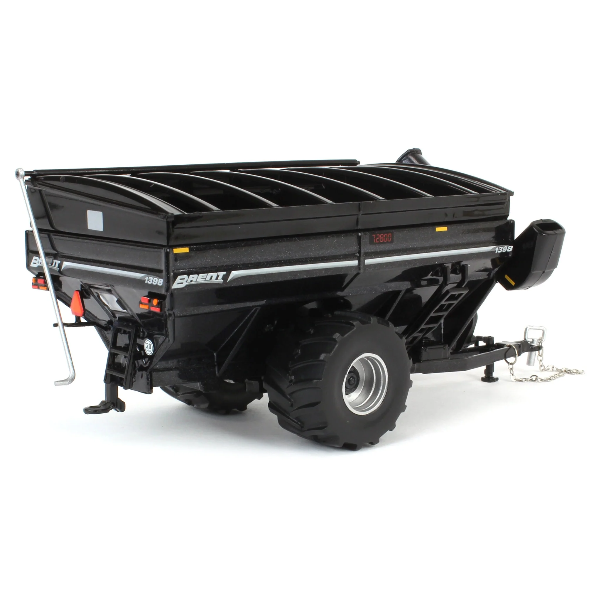 1/64 Brent 1398 Grain Cart with Flotation Tires by SpecCast, Metallic Black - Image 3