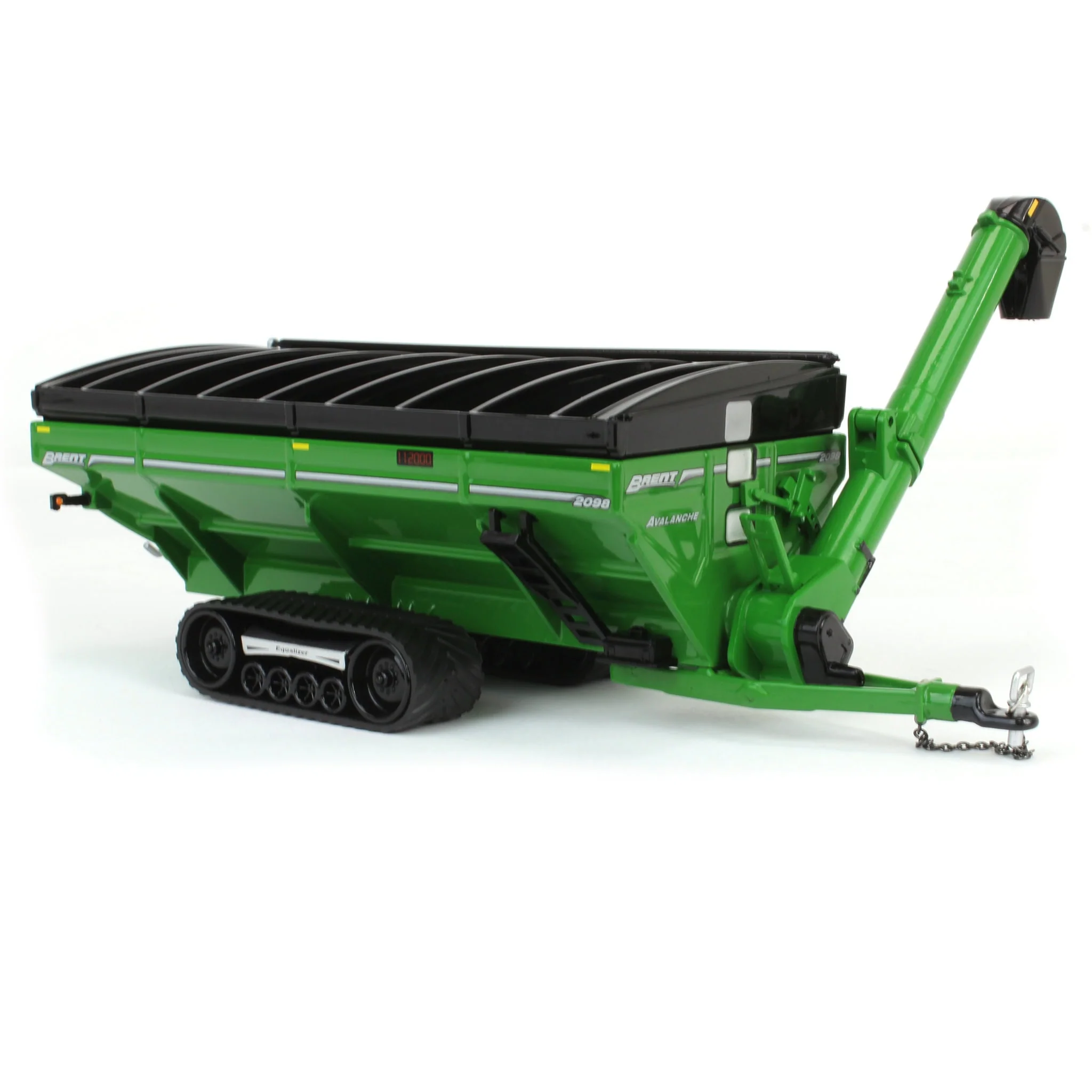 1/64 Brent 2098 Grain Cart with Equalizer Tracks by SpecCast, Green - Image 2
