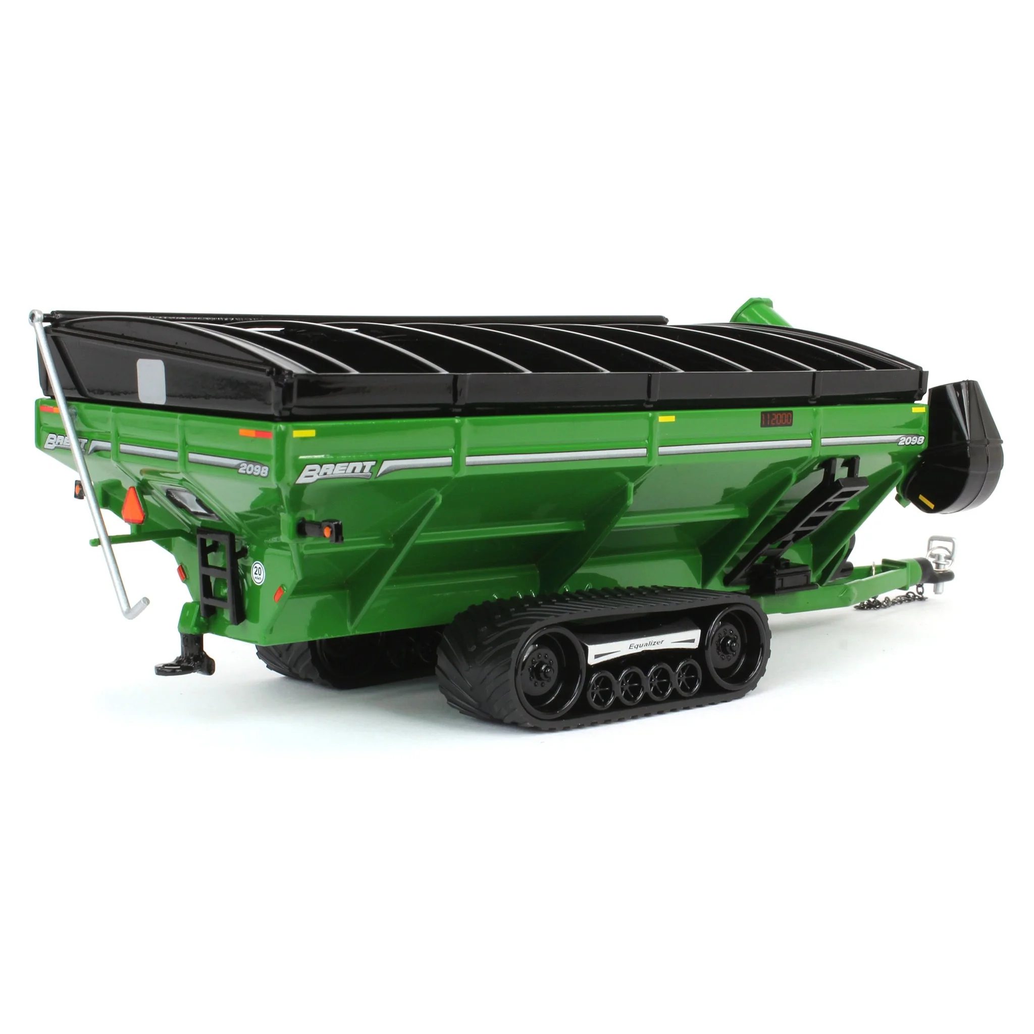 1/64 Brent 2098 Grain Cart with Equalizer Tracks by SpecCast, Green - Image 3