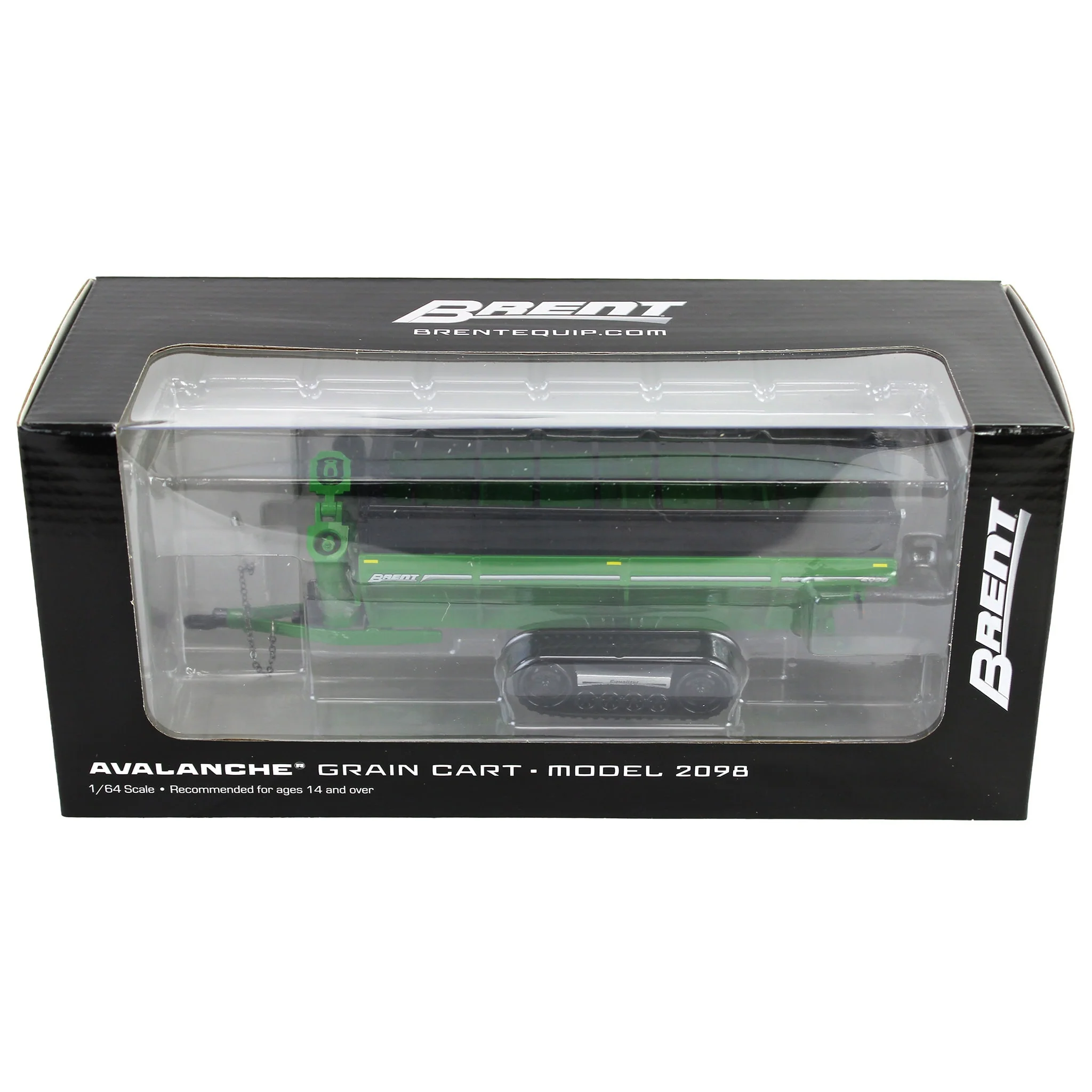 1/64 Brent 2098 Grain Cart with Equalizer Tracks by SpecCast, Green - Image 6