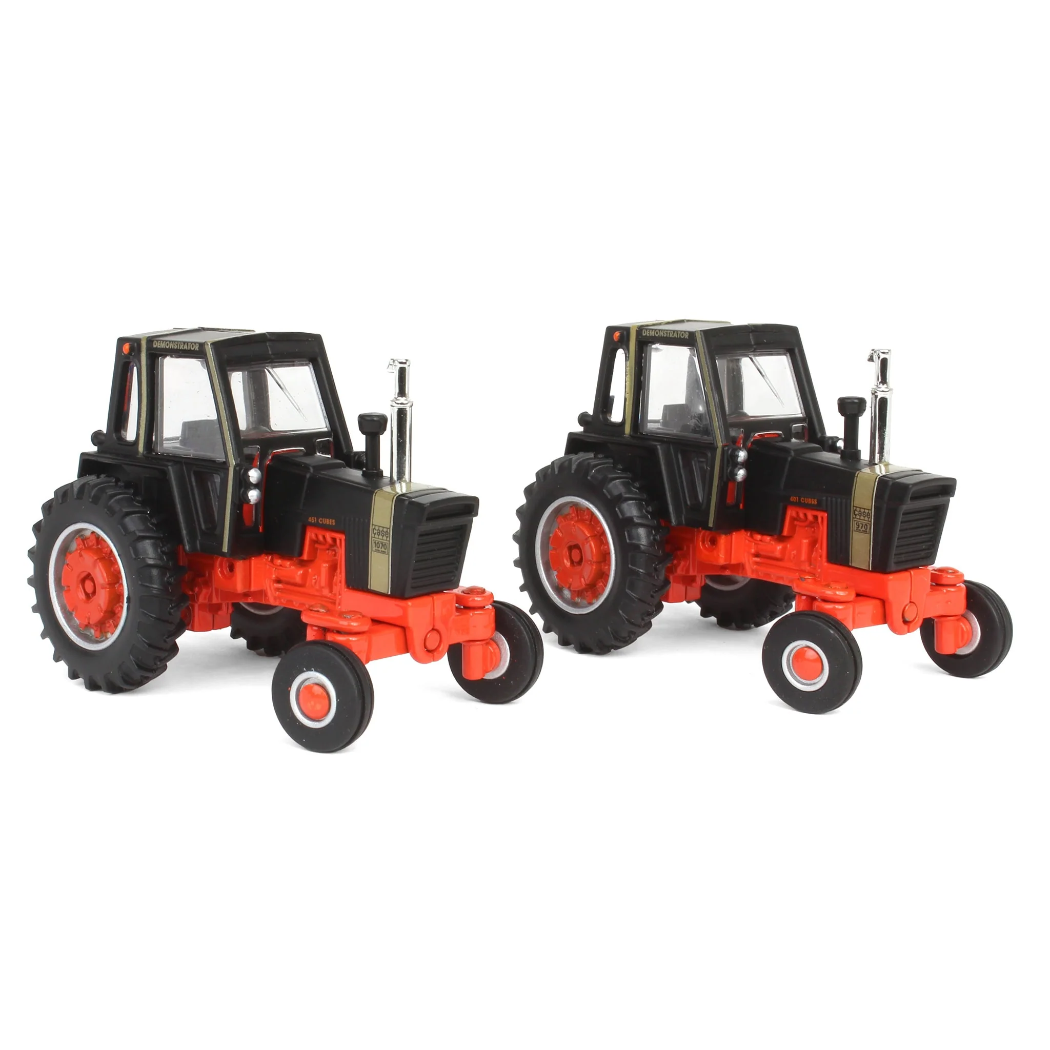 1/64 Case 970 & 1070 Agri King Black Knight Tractors Set, ERTL Prestige Collection - Image 2