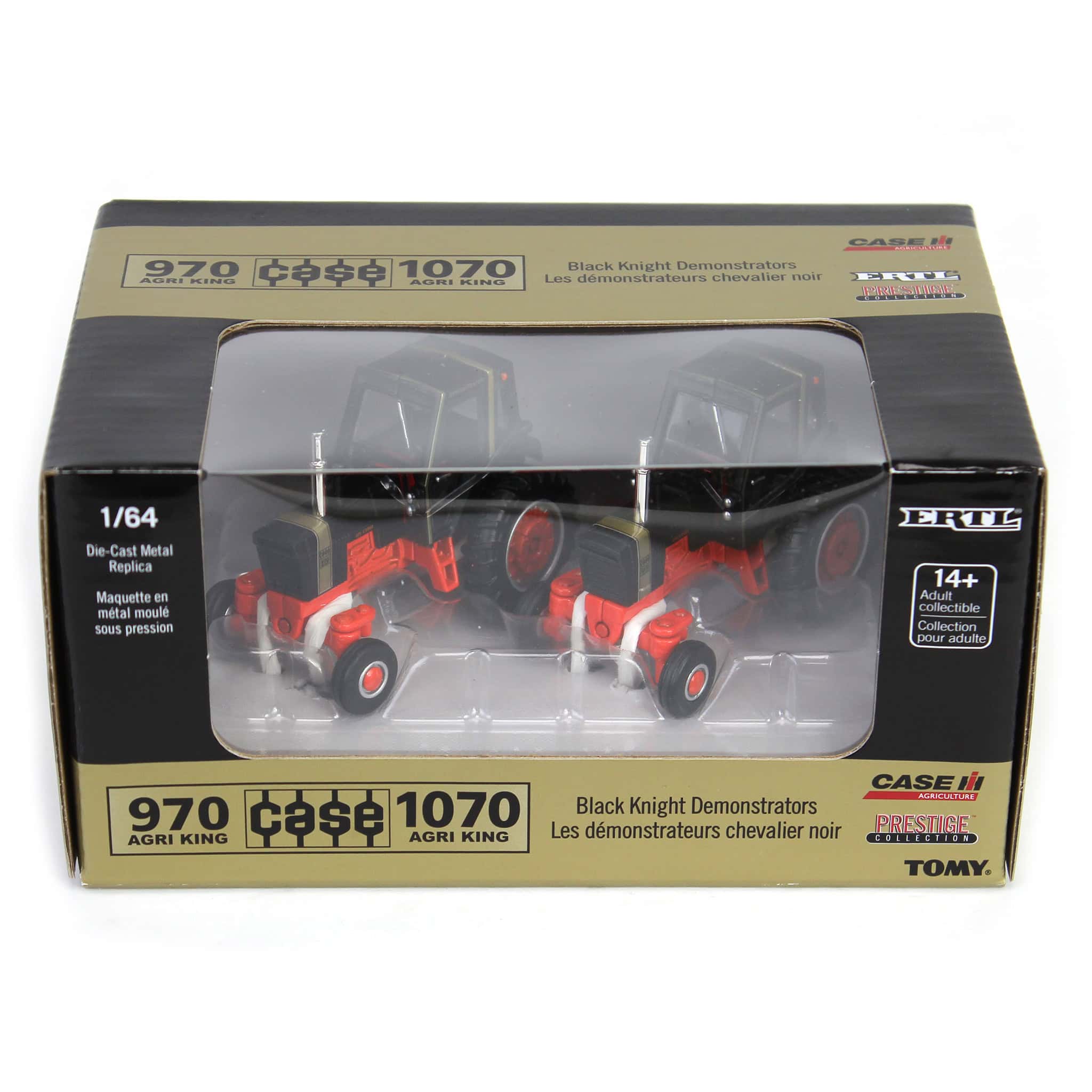 1/64 Case 970 & 1070 Agri King Black Knight Tractors Set, ERTL Prestige Collection - Image 8