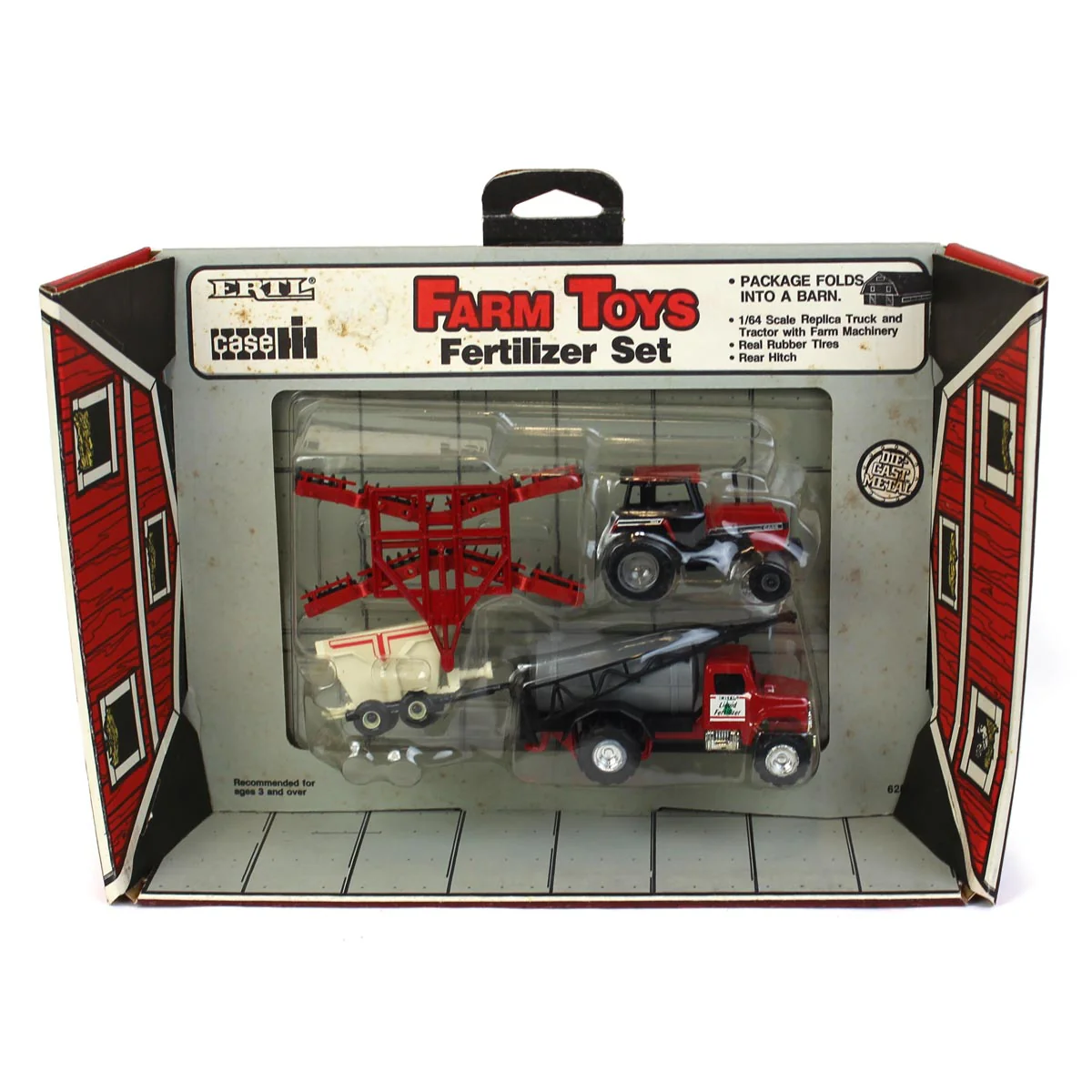 1/64 Case IH 4-Piece Fertilizer Set with Foldout Barn