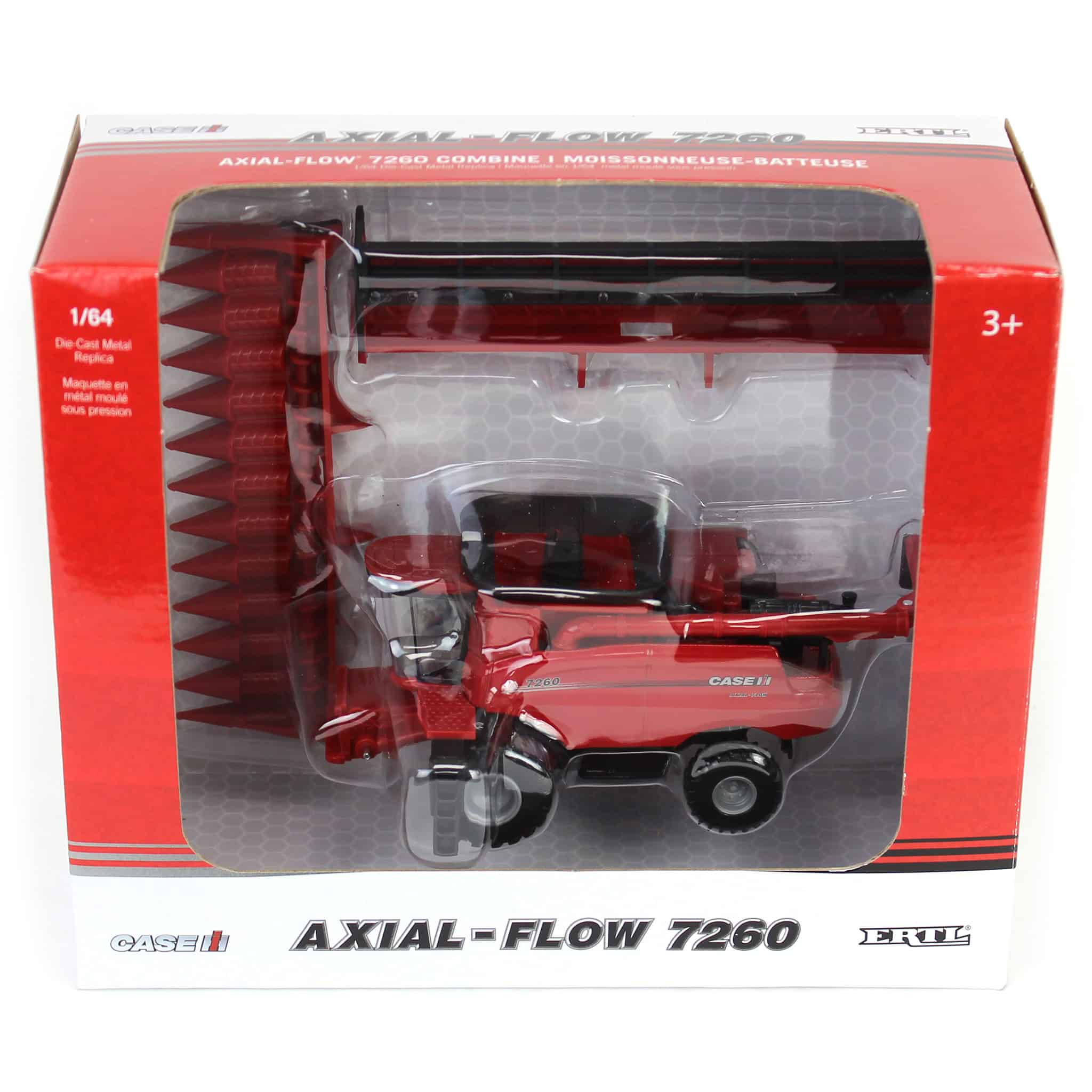 1/64 Case IH Axial-Flow 7260 Combine with Wide Singles, Corn Head & Grain Head by ERTL - Image 9