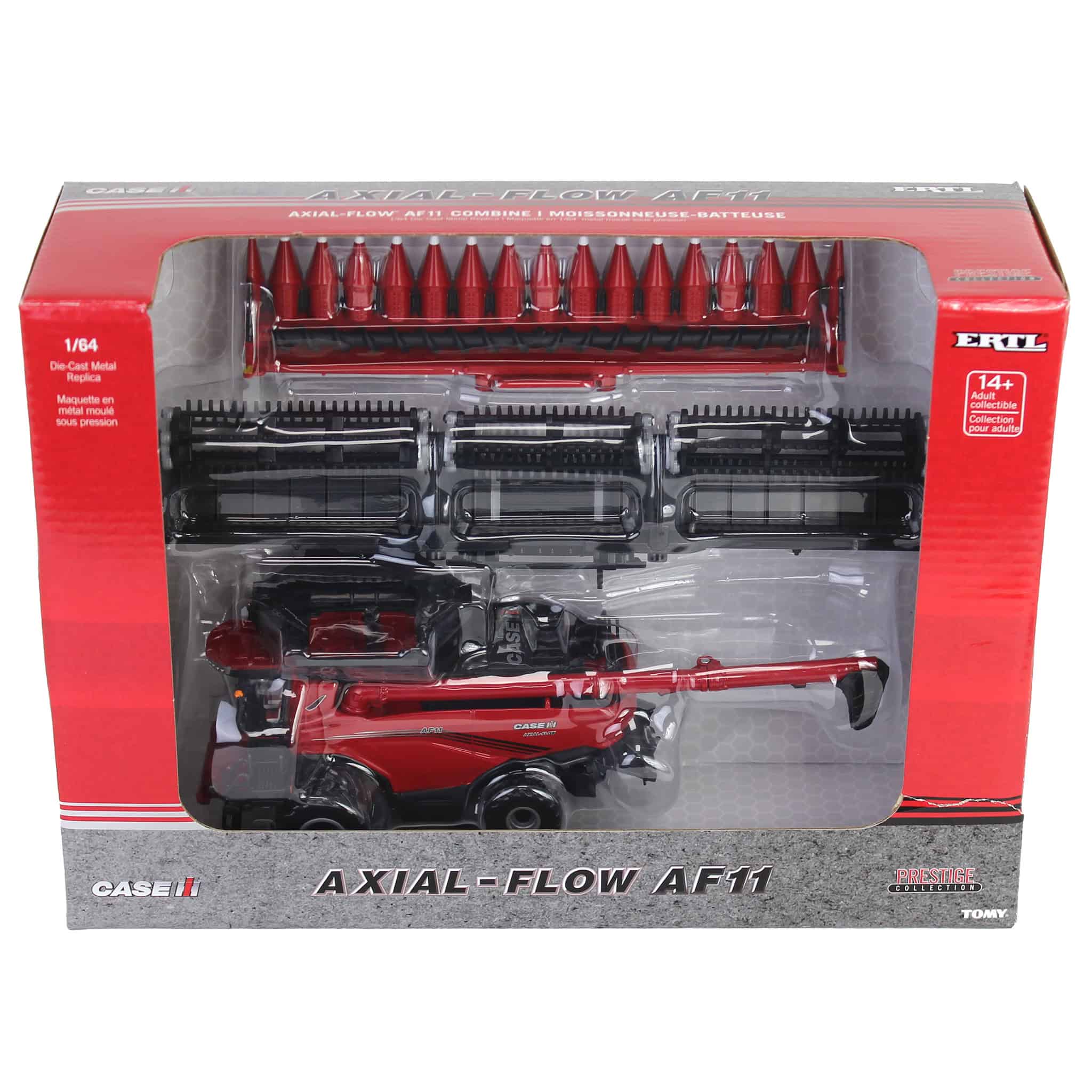 1/64 Case IH Axial-Flow AF11 Combine with Duals, Draper Head & Corn Head, ERTL Prestige Collection - Image 12