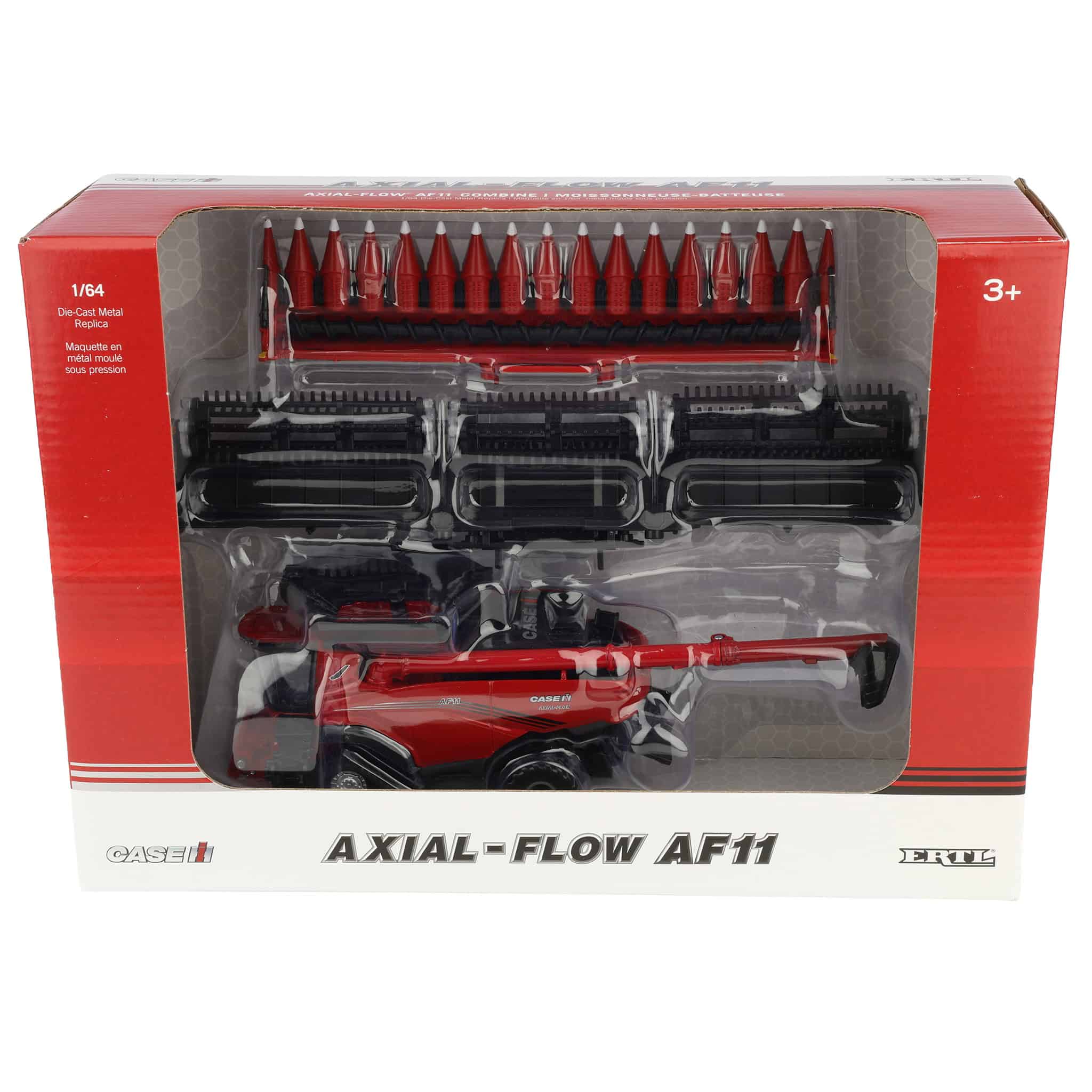 1/64 Case IH Axial-Flow AF11 Combine with Tracks, Draper Head & Corn Head by ERTL - Image 11