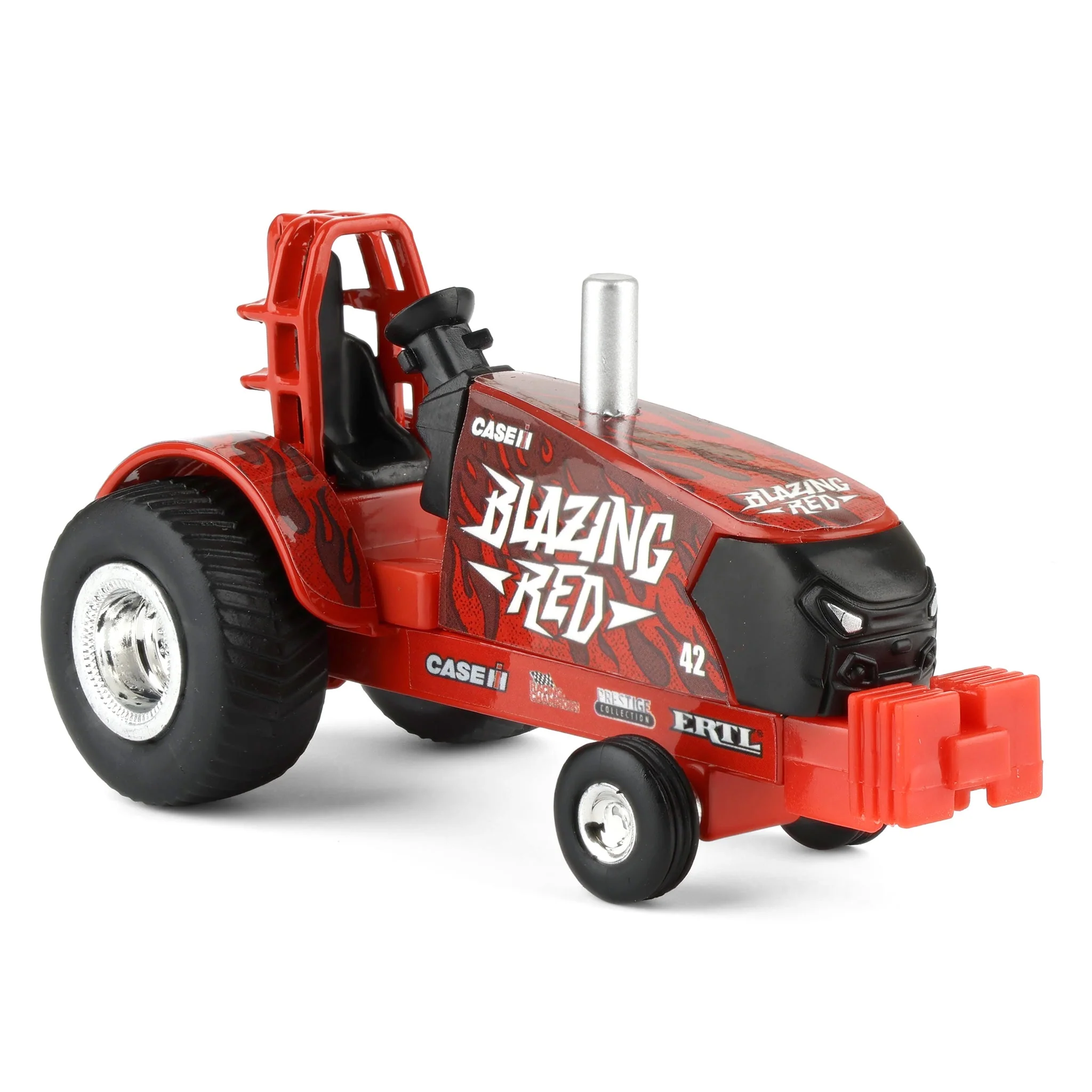 1/64 Case IH "Blazing Red" Pulling Tractor - Image 2