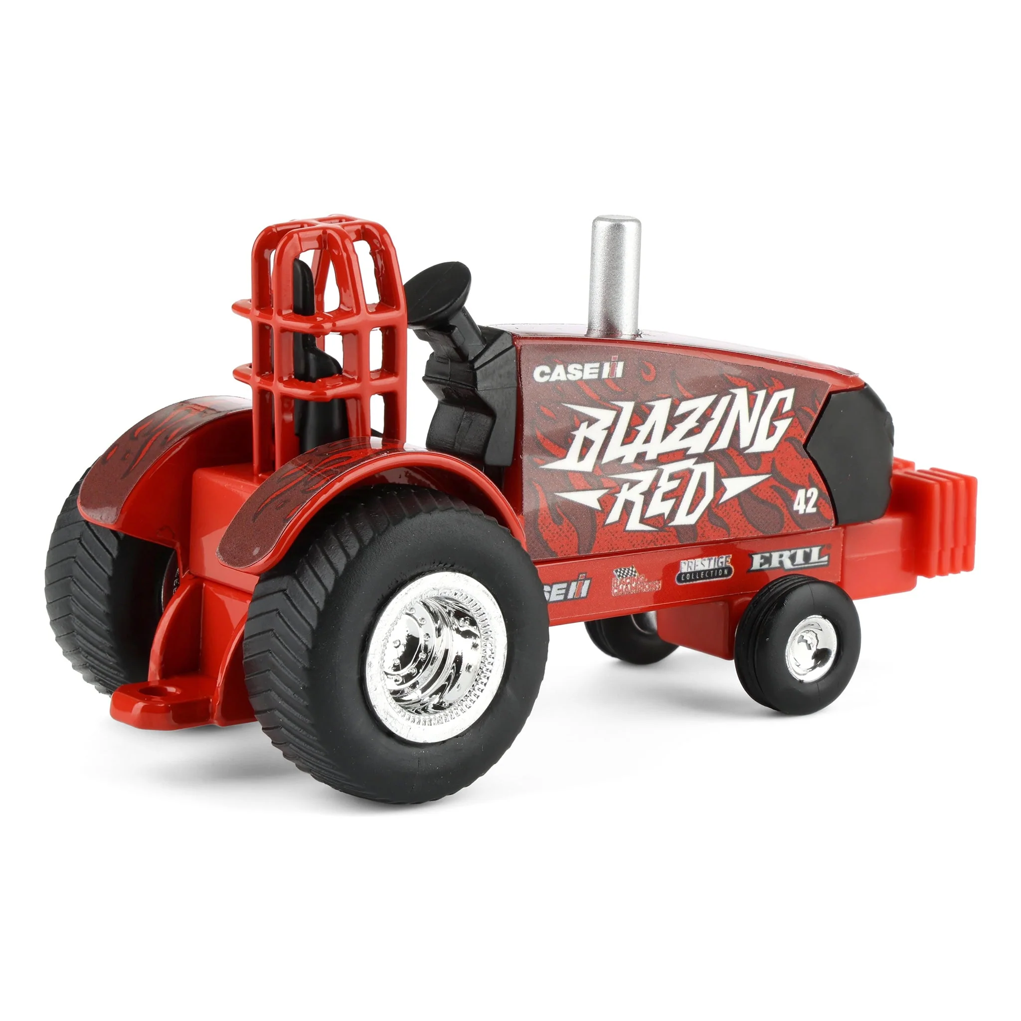 1/64 Case IH "Blazing Red" Pulling Tractor - Image 3