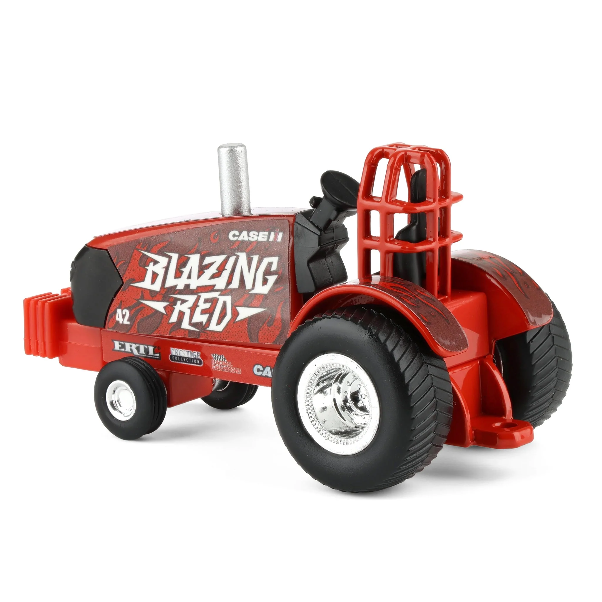 1/64 Case IH "Blazing Red" Pulling Tractor - Image 4