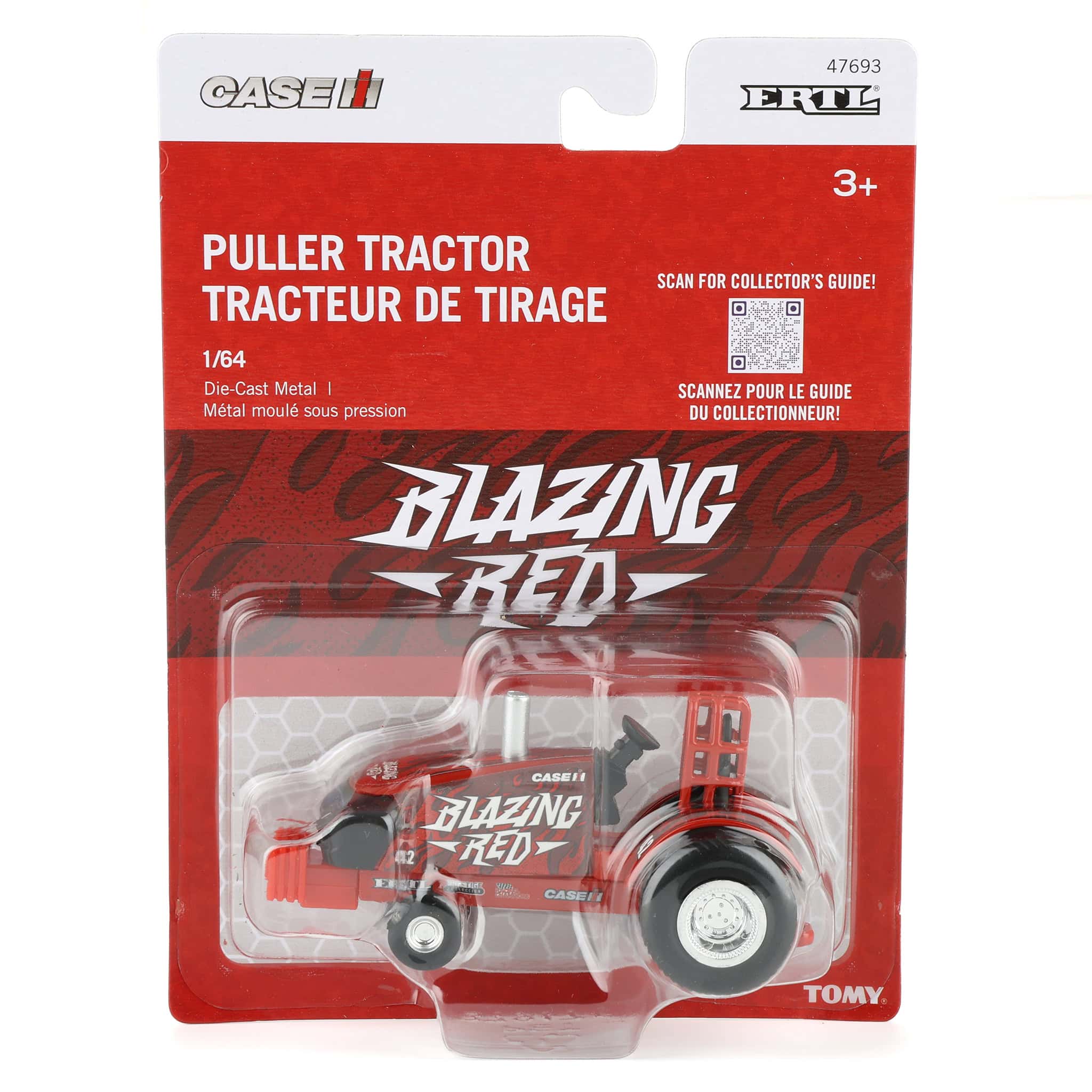 1/64 Case IH "Blazing Red" Pulling Tractor - Image 5