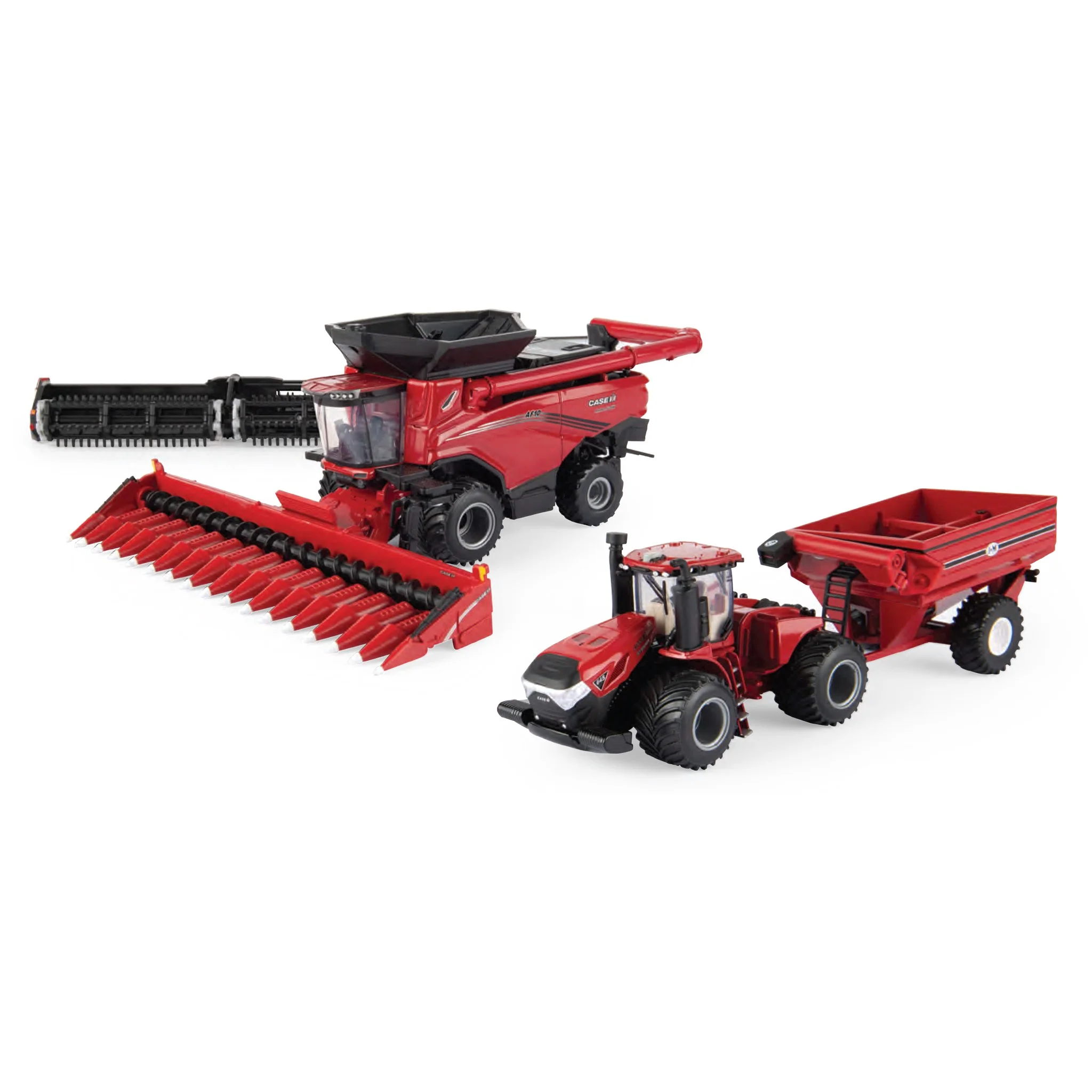 1/64 Case IH Harvesting Set with Axial-Flow AF10 Combine, Steiger 645 Tractor, & J&M Grain Cart by ERTL
