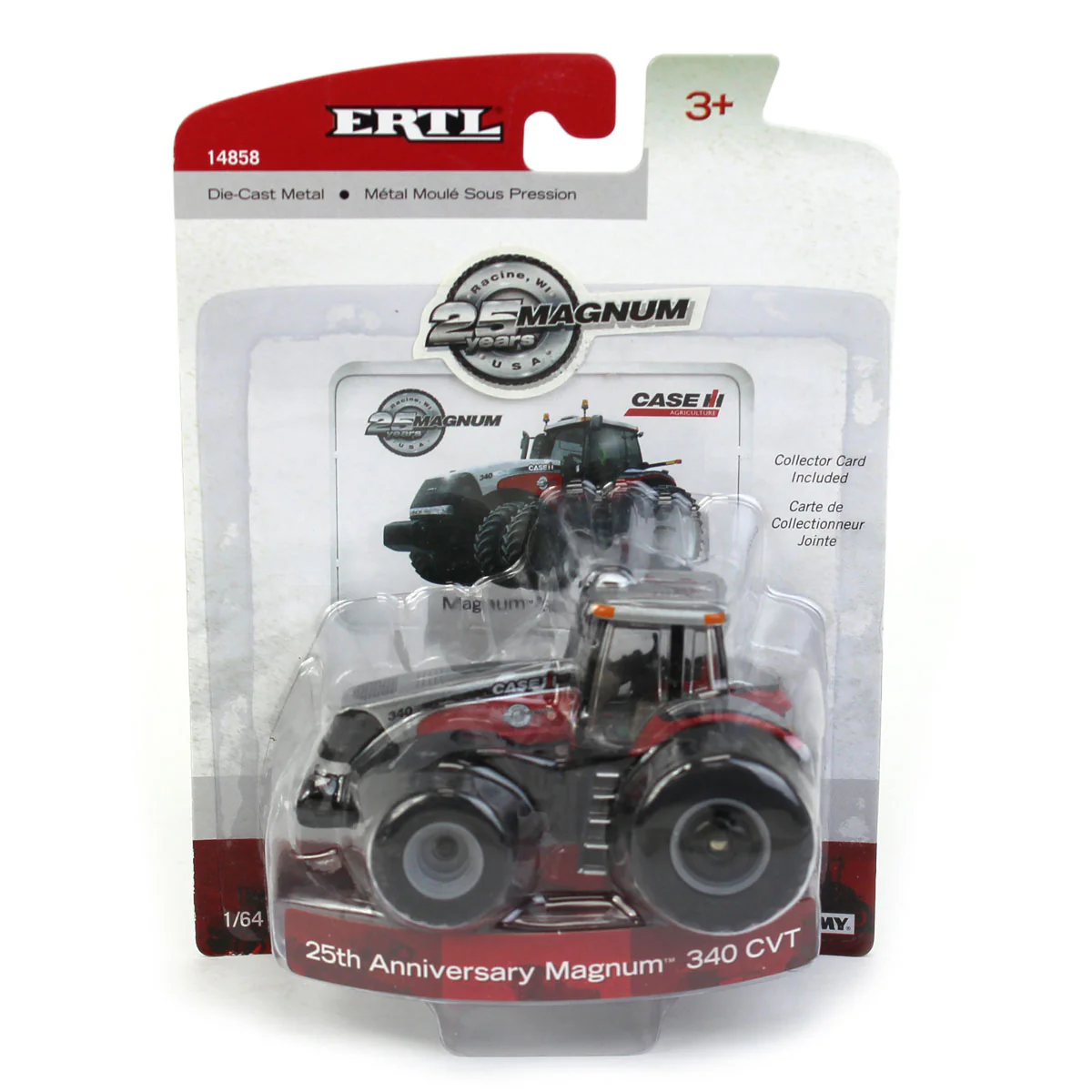 1/64 Case IH Magnum 340 CVT 25th Anniversary Tractor with Duals by ERTL - Image 2