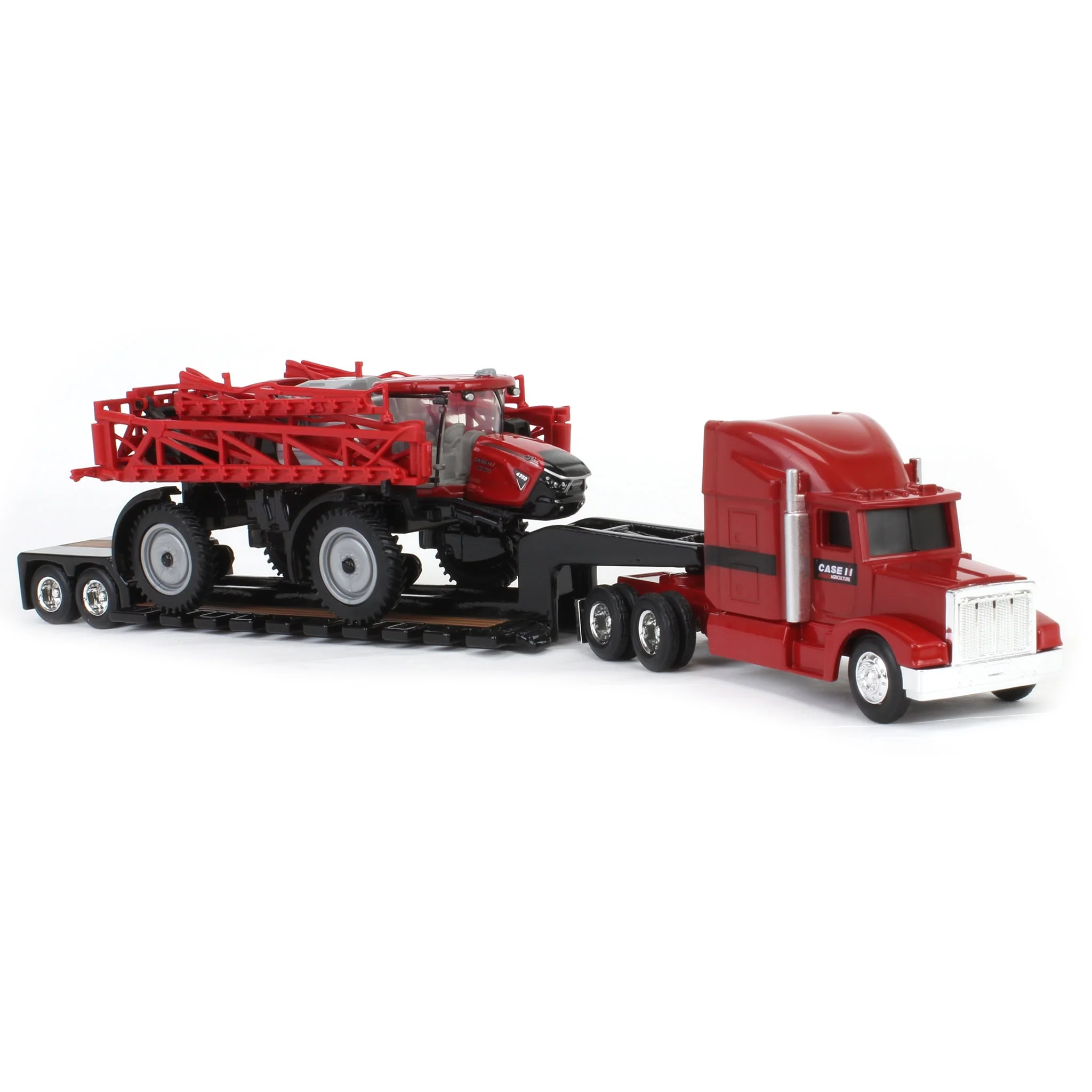 1/64 Case IH Patriot 4350 Sprayer & Semi Truck with Lowboy Trailer by ERTL - Image 2