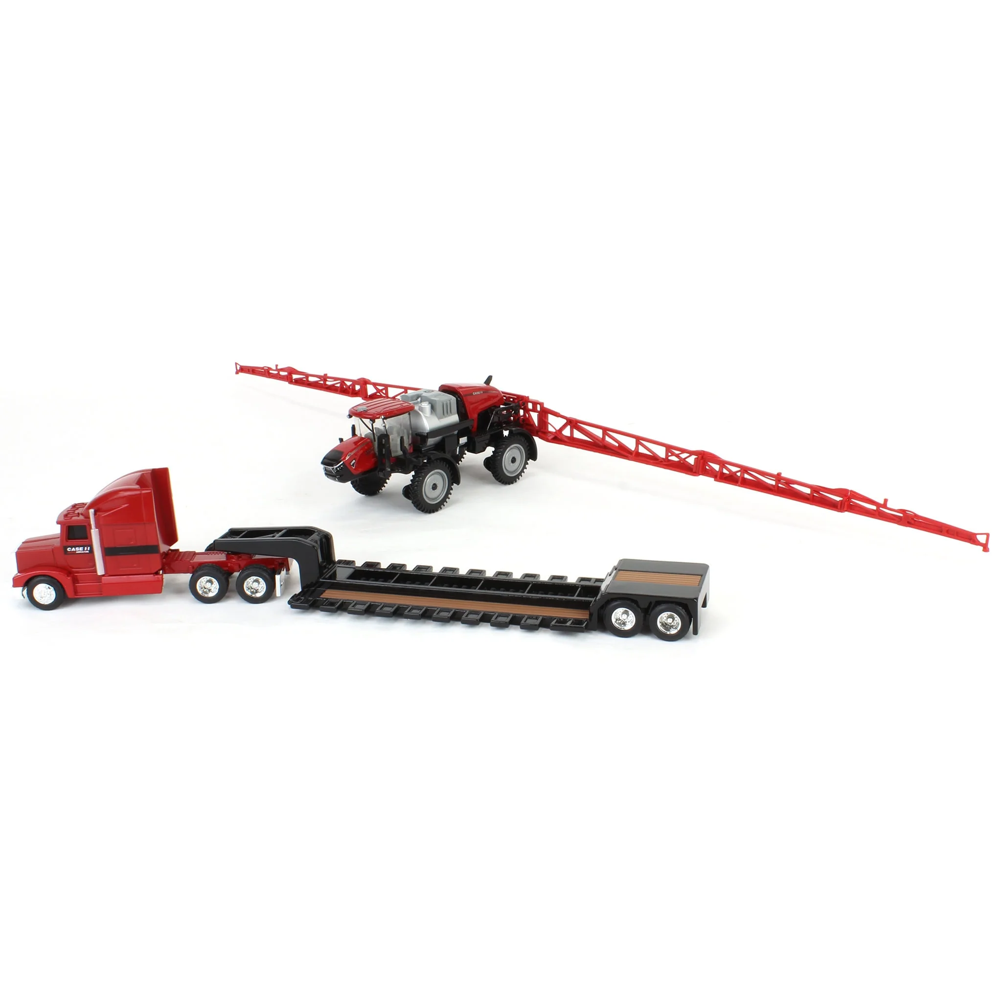 1/64 Case IH Patriot 4350 Sprayer & Semi Truck with Lowboy Trailer by ERTL - Image 4