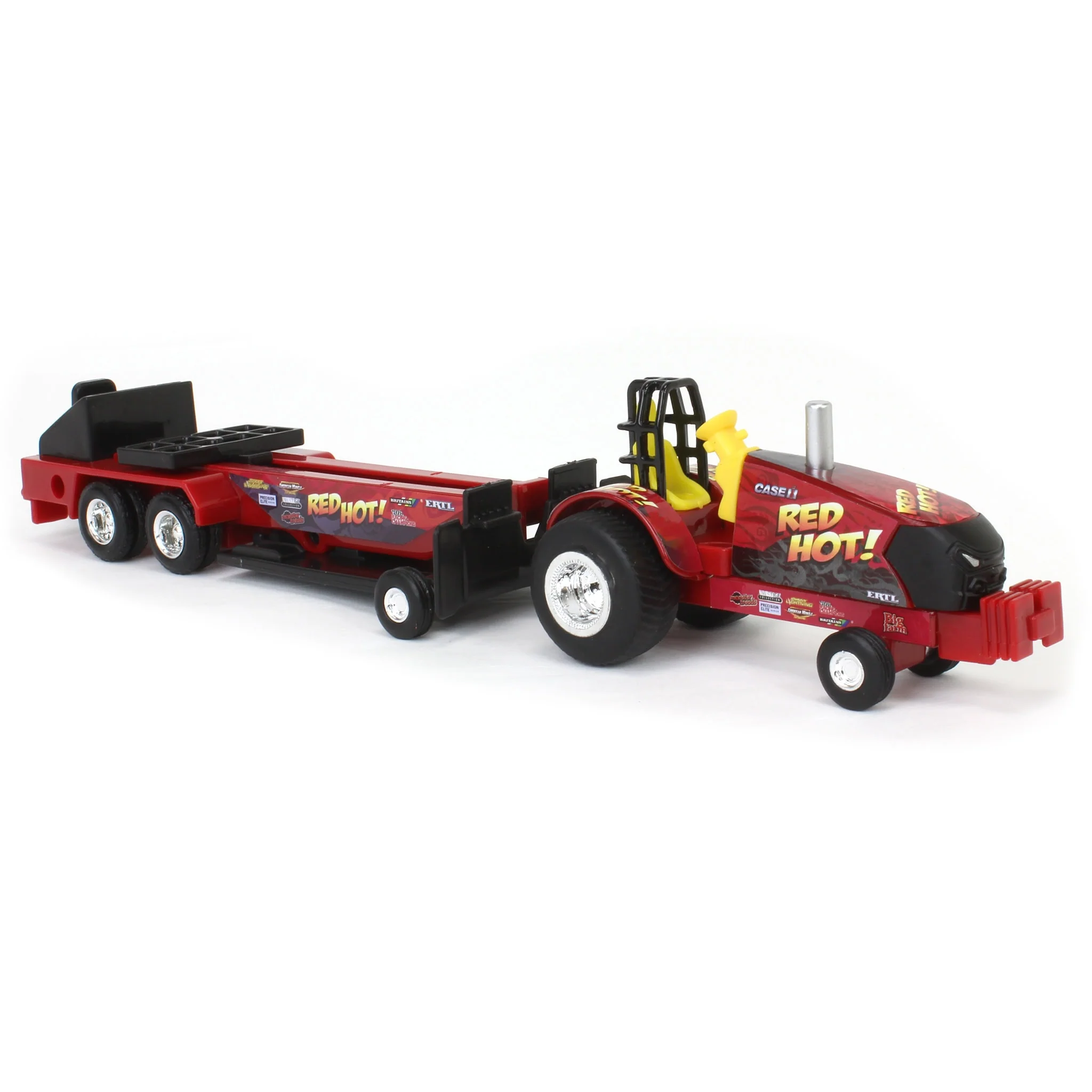 1/64 Case IH "Red Hot!" Pulling Tractor with Sled - Image 2