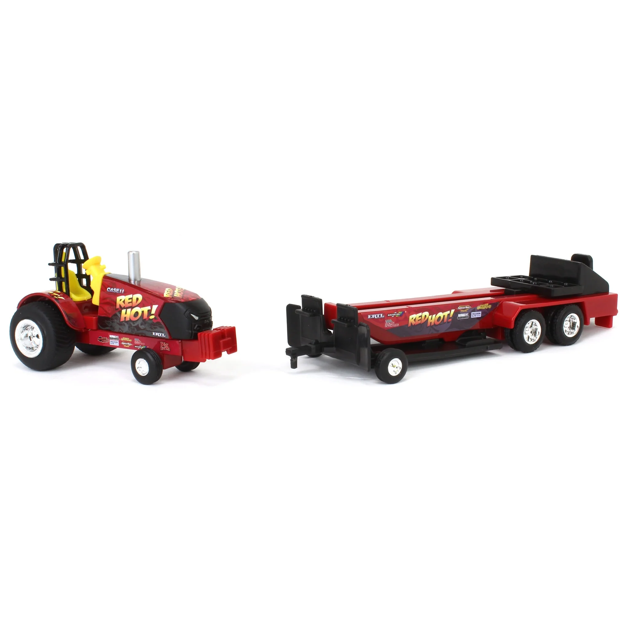1/64 Case IH "Red Hot!" Pulling Tractor with Sled - Image 5