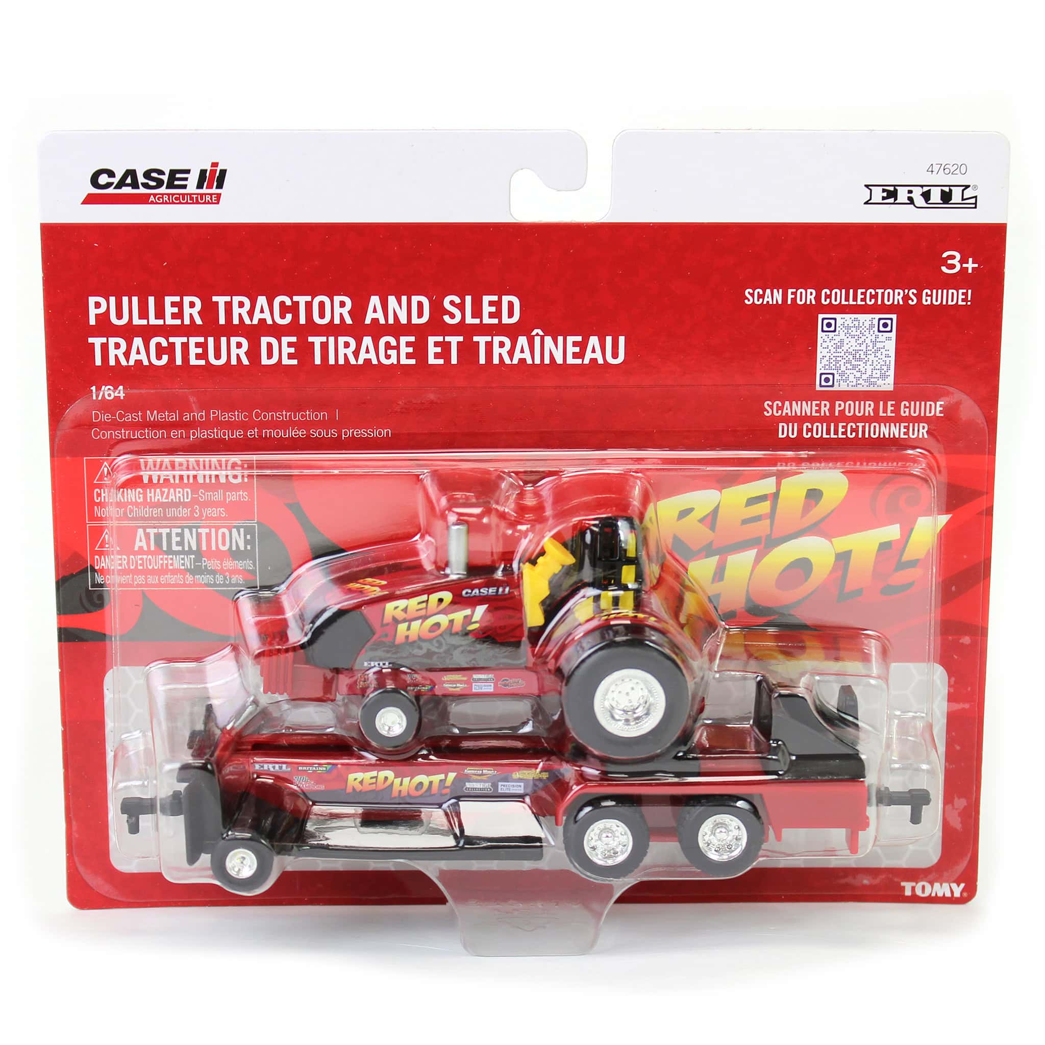 1/64 Case IH "Red Hot!" Pulling Tractor with Sled - Image 6