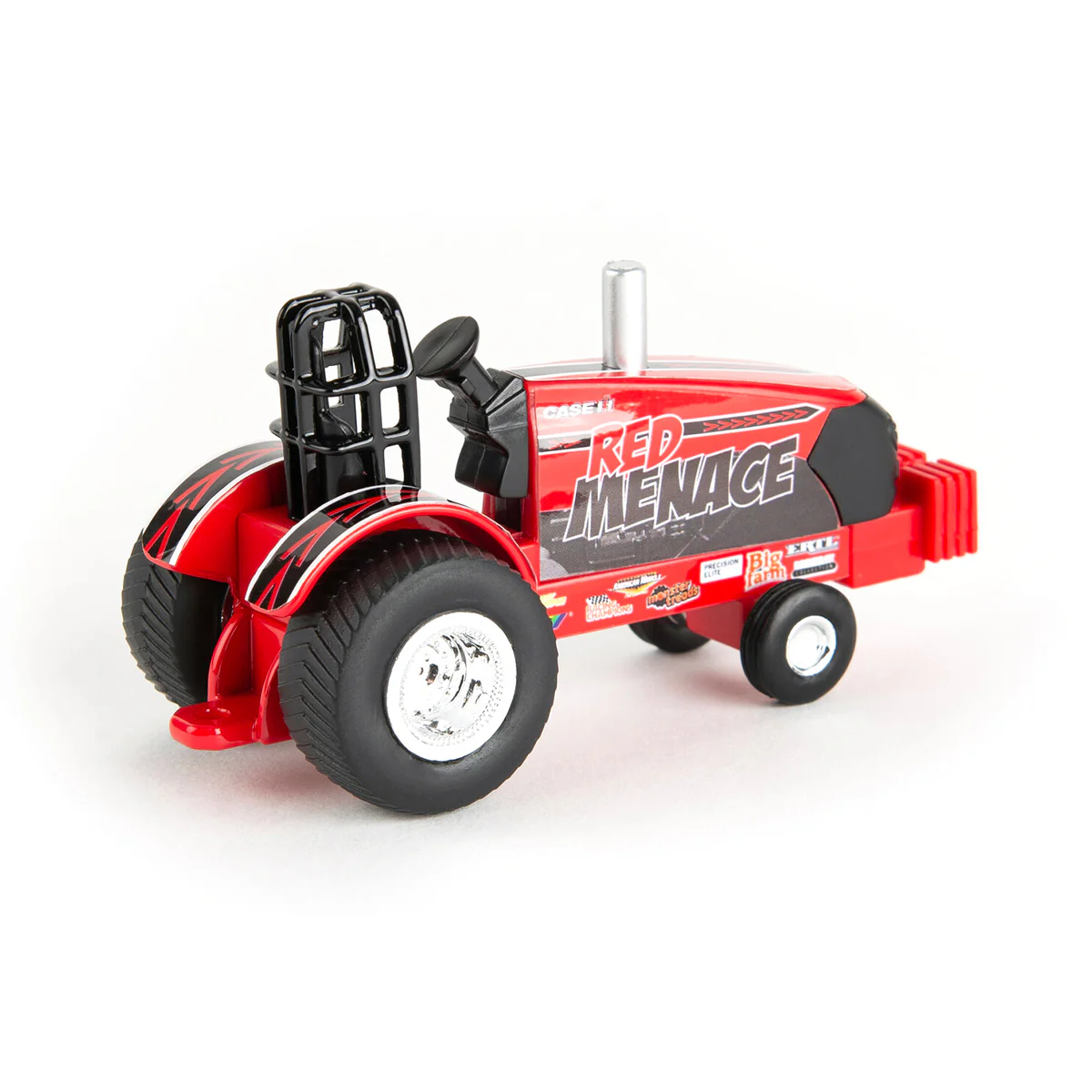 1/64 Case IH "Red Menace" Pulling Tractor with Pickup Truck & Trailer - Image 4