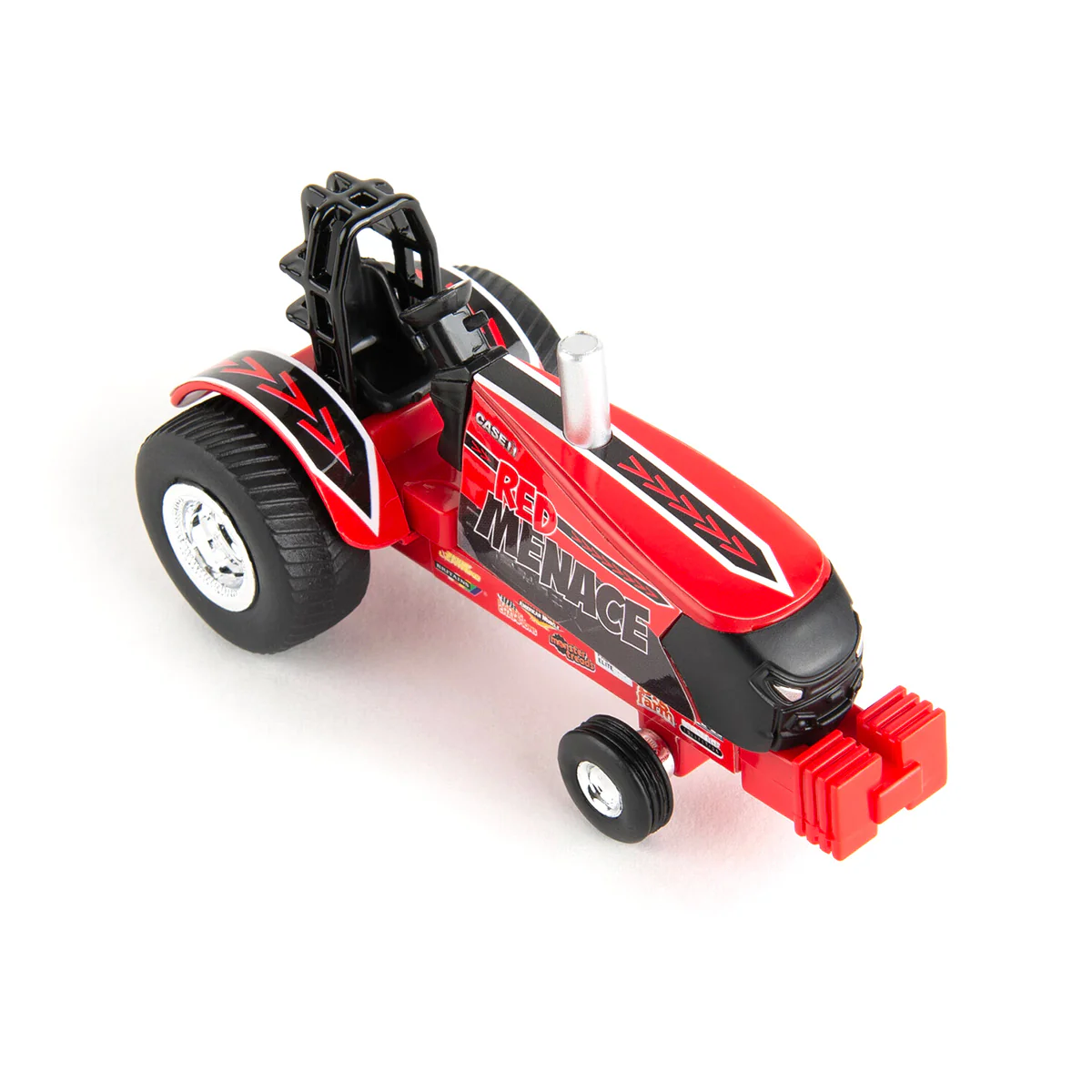 1/64 Case IH "Red Menace" Pulling Tractor with Pickup Truck & Trailer - Image 5