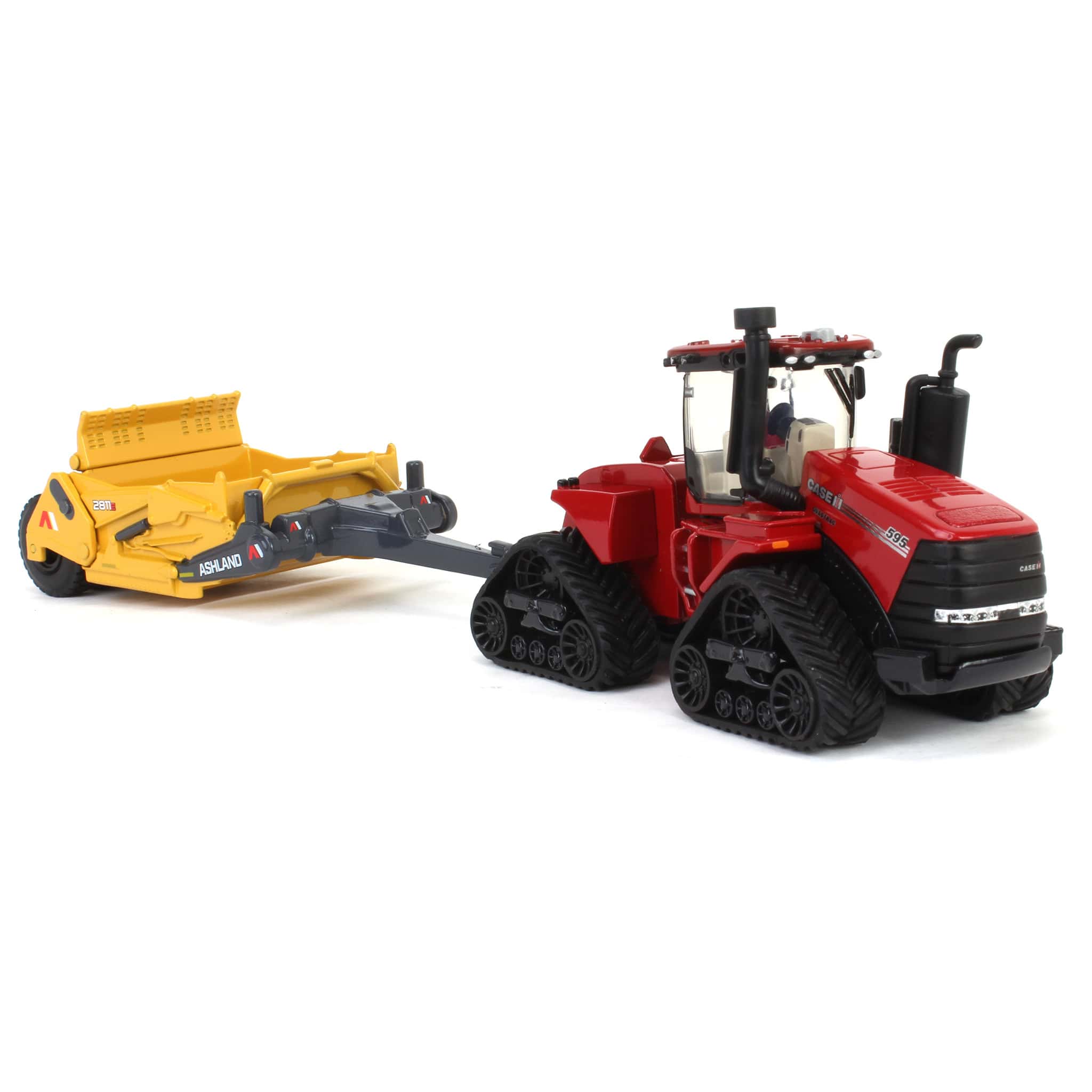 1/64 Case IH Steiger 595 Quadtrac Tractor with Ashland 2811E Scraper by ERTL - Image 2