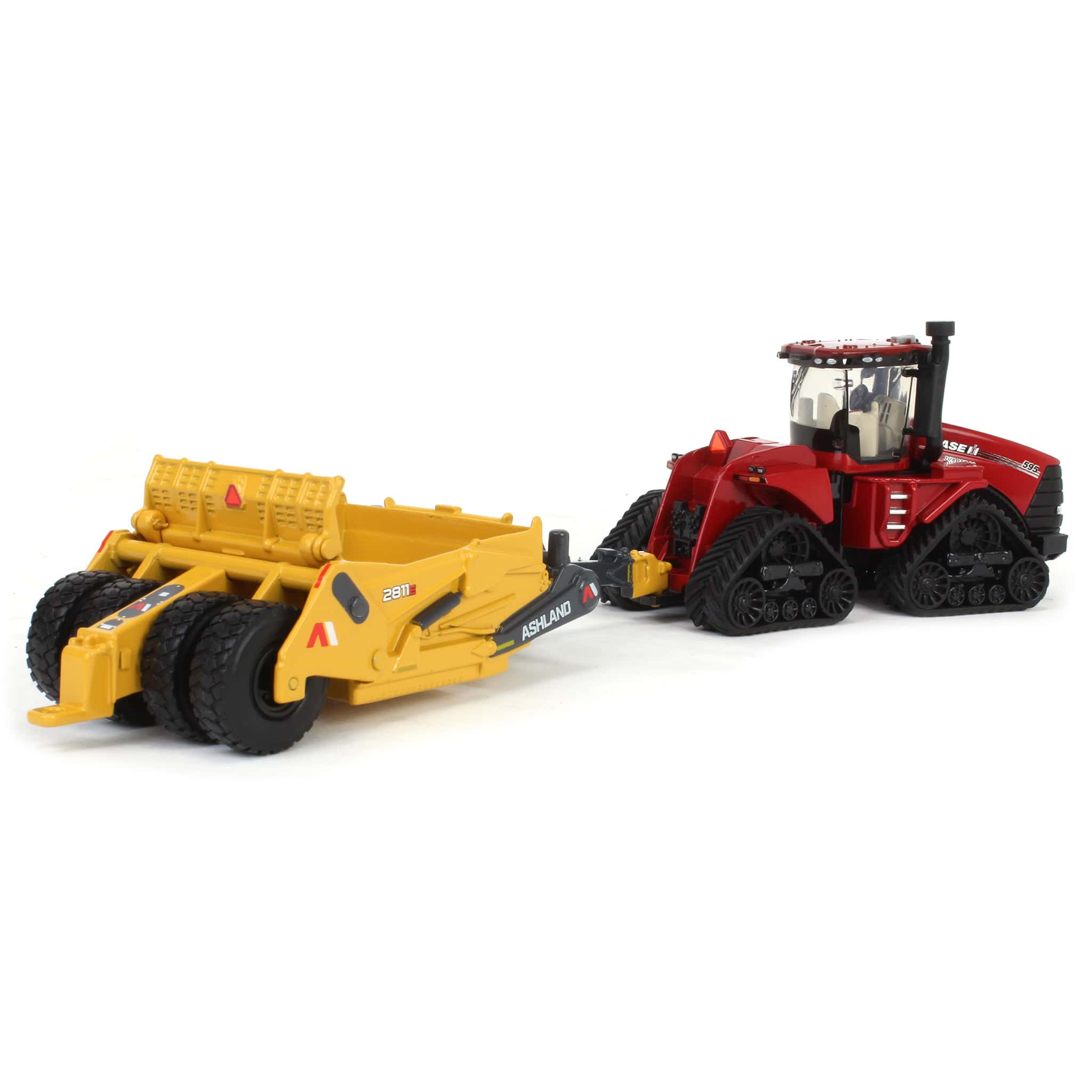 1/64 Case IH Steiger 595 Quadtrac Tractor with Ashland 2811E Scraper by ERTL - Image 3