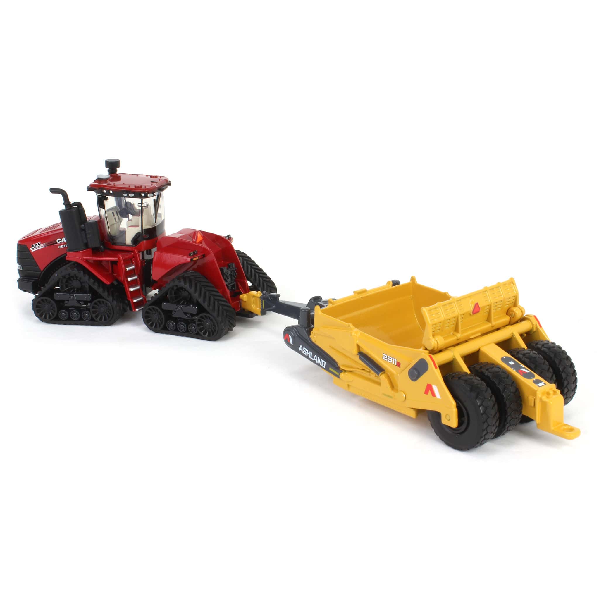 1/64 Case IH Steiger 595 Quadtrac Tractor with Ashland 2811E Scraper by ERTL - Image 4