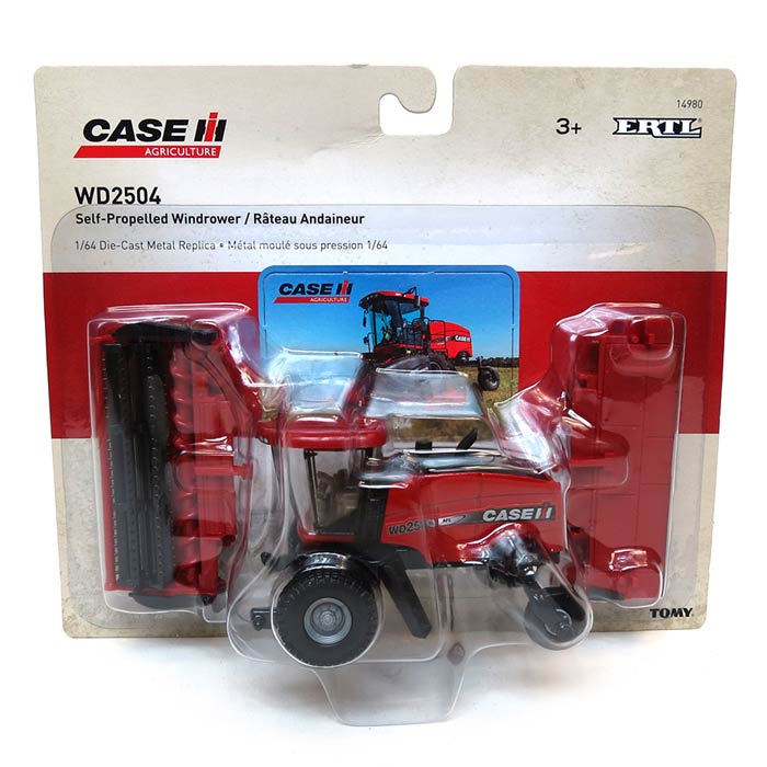 1/64 Case IH WD2504 Windrower with Detachable Sickle Bar and Rotary Heads - Image 6