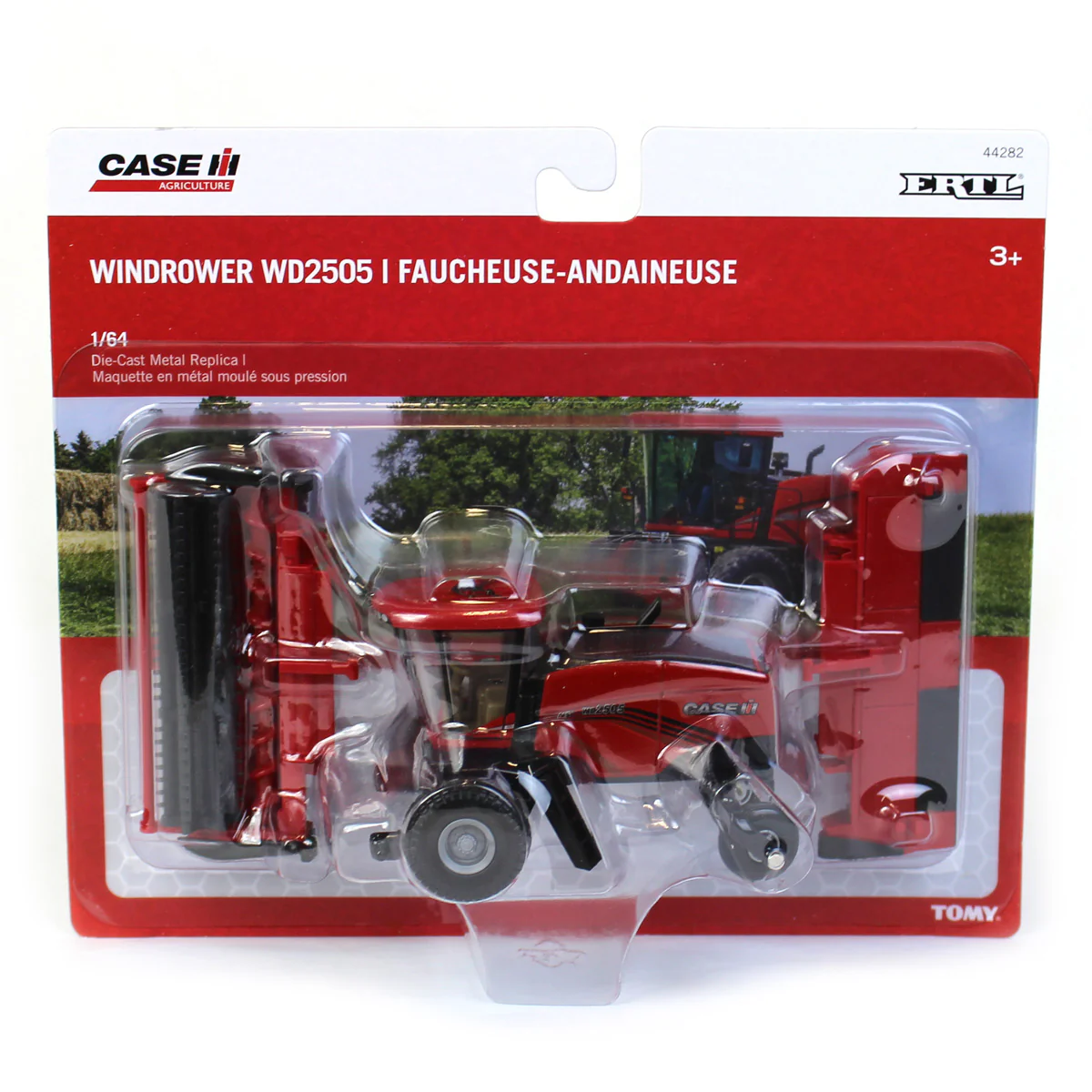 1/64 Case IH WD2505 Windrower with RD165 Rotary Head & Sickle Bar Head by ERTL - Image 7