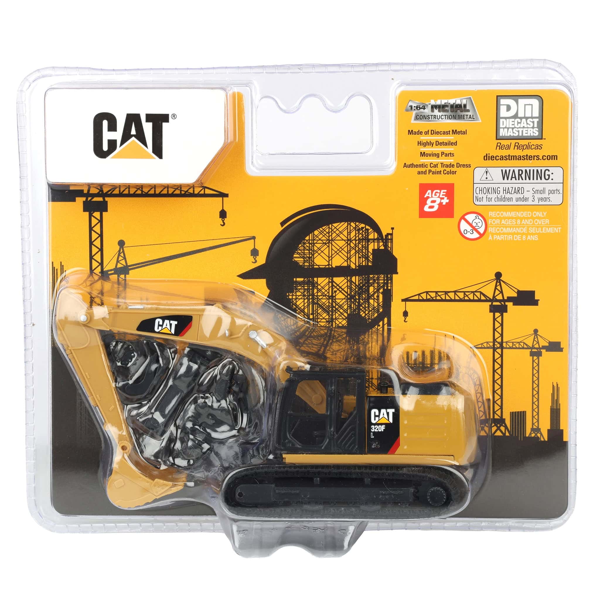 1/64 CAT 320 Excavator with Interchangeable Attachments by Diecast Masters - Image 8