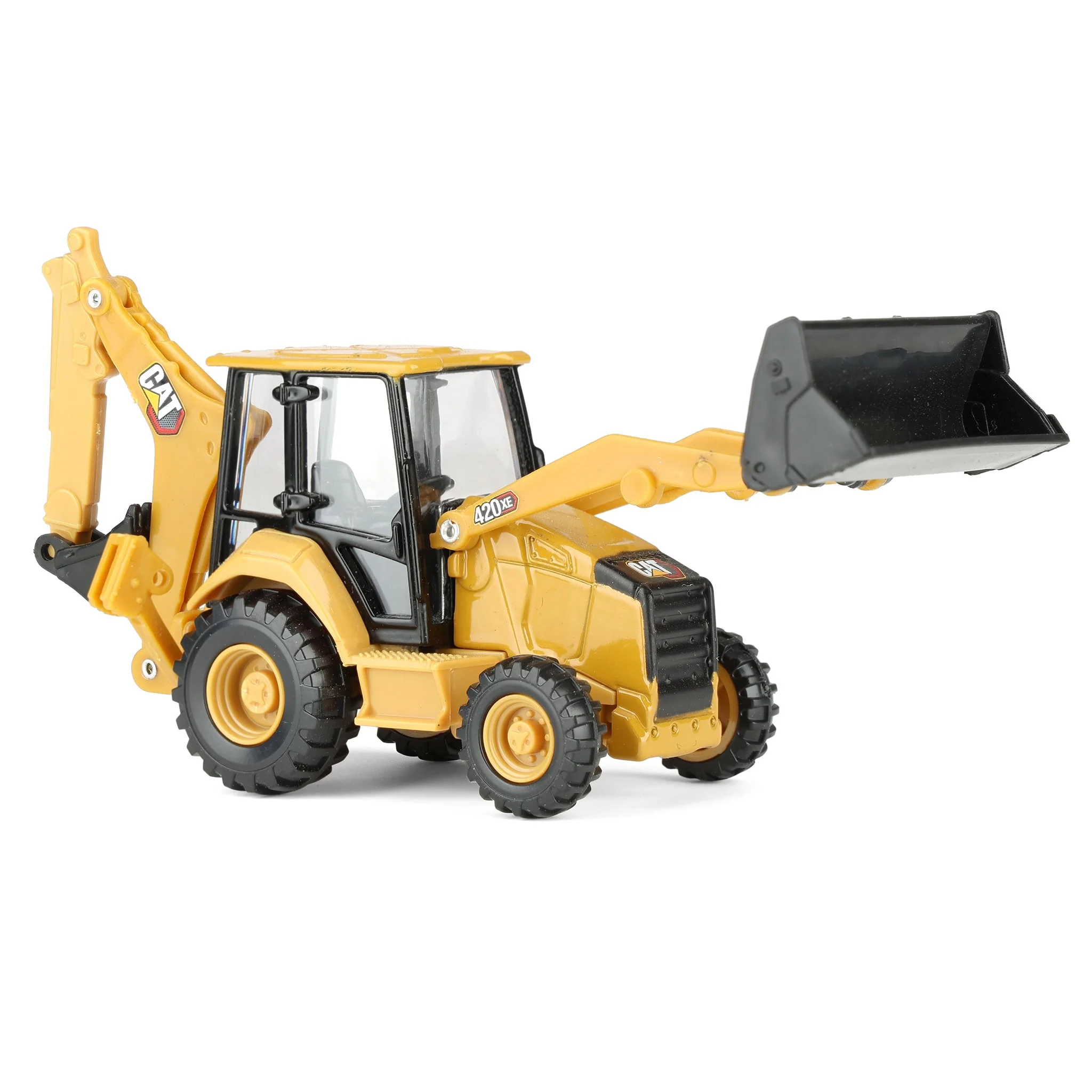 1/64 CAT 420 Backhoe Loader with Interchangeable Attachment by Diecast Masters - Image 2